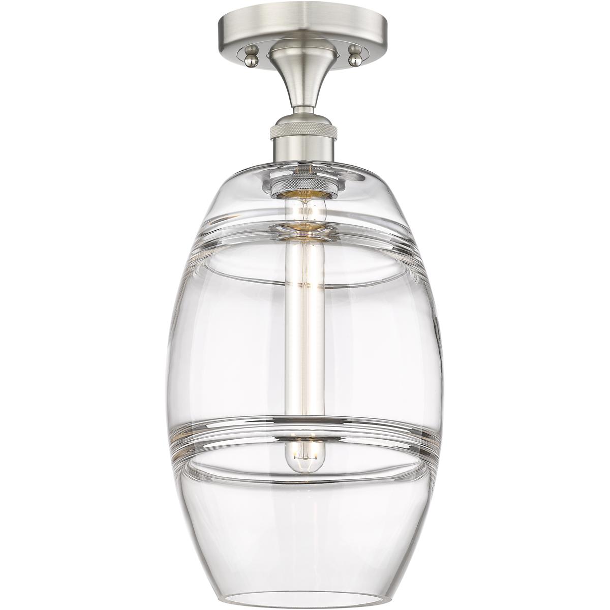 Innovations Lighting 2675089 616-1F-SN-G557-8CL Edison Vaz Semi-Flush Mount