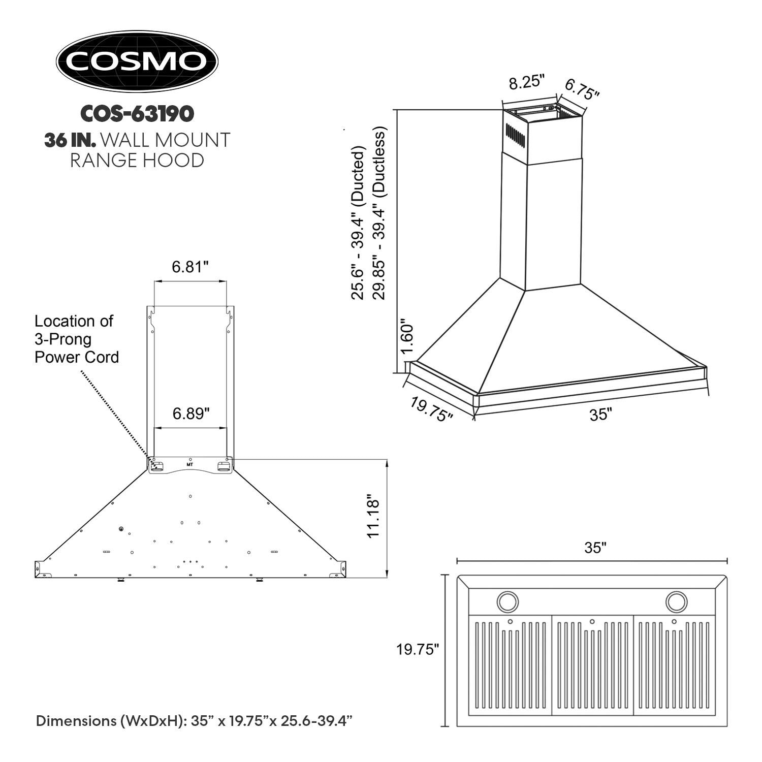 Cosmo COS-63190 Wall-Mounted-Range-Hoods - View #14