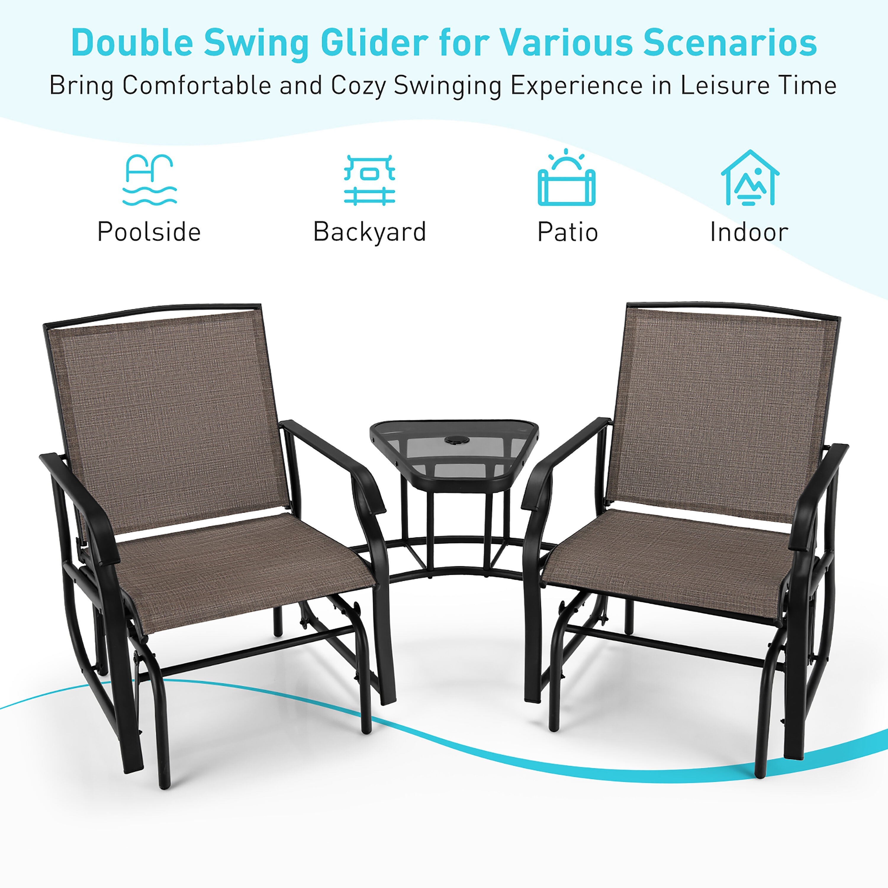 Costway NP10188BN Patio-Conversation-Sets - View #3