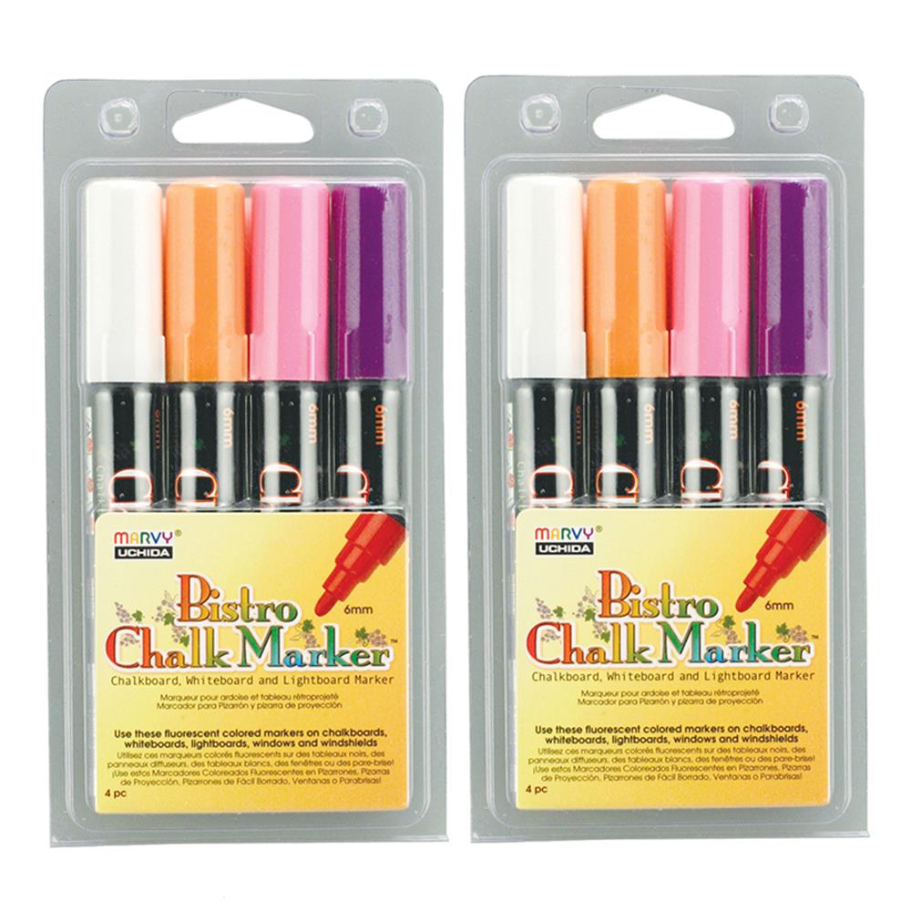 Uchida Bistro Chalk Marker Extra Fine Tip-Fluorescent Orange