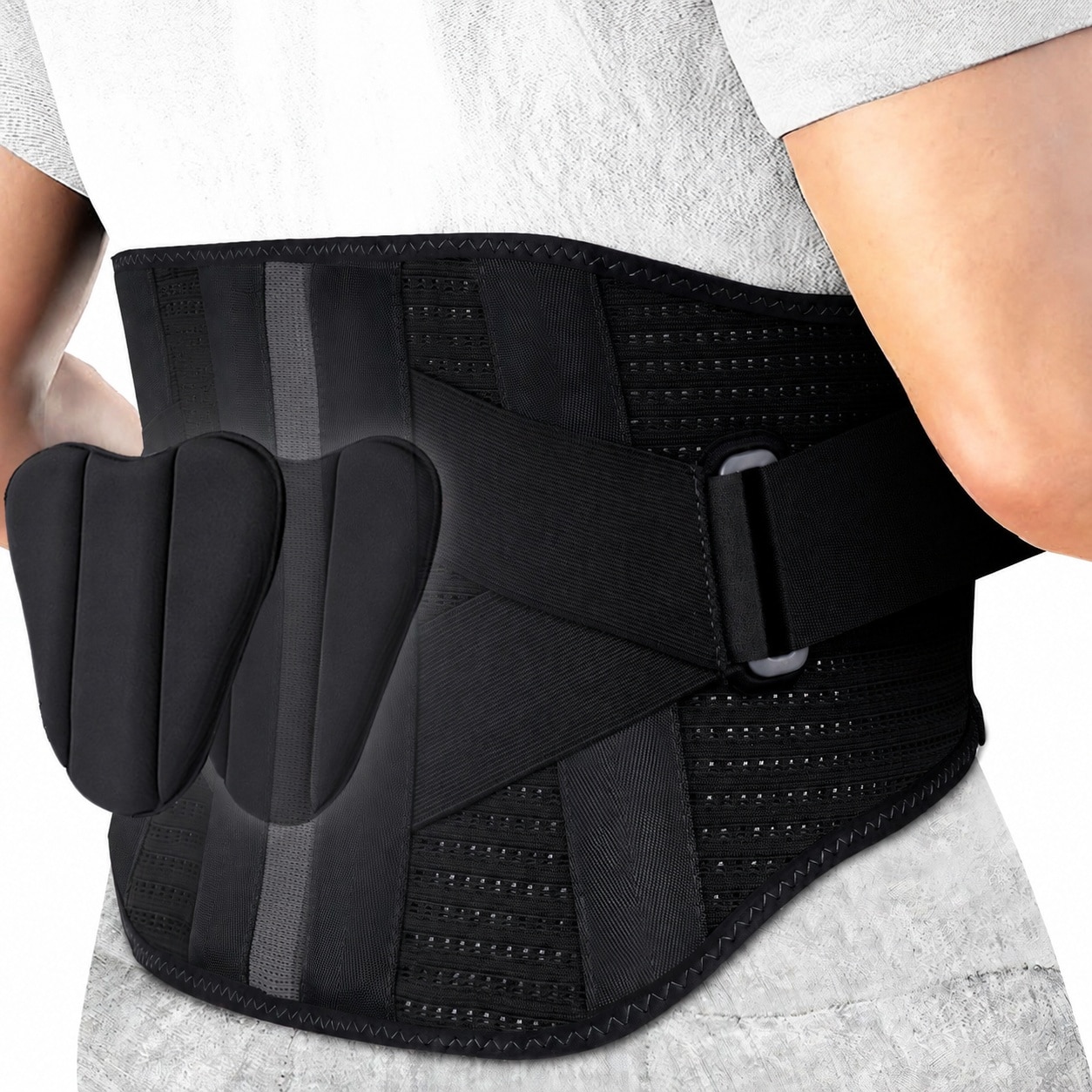SenQWFa  Back Brace Back Support Belt Flexible Lumbar Support Lower Back Brace for Pain Relief and Lifting Work XXXL Fits Waist Size 45 to 51 in