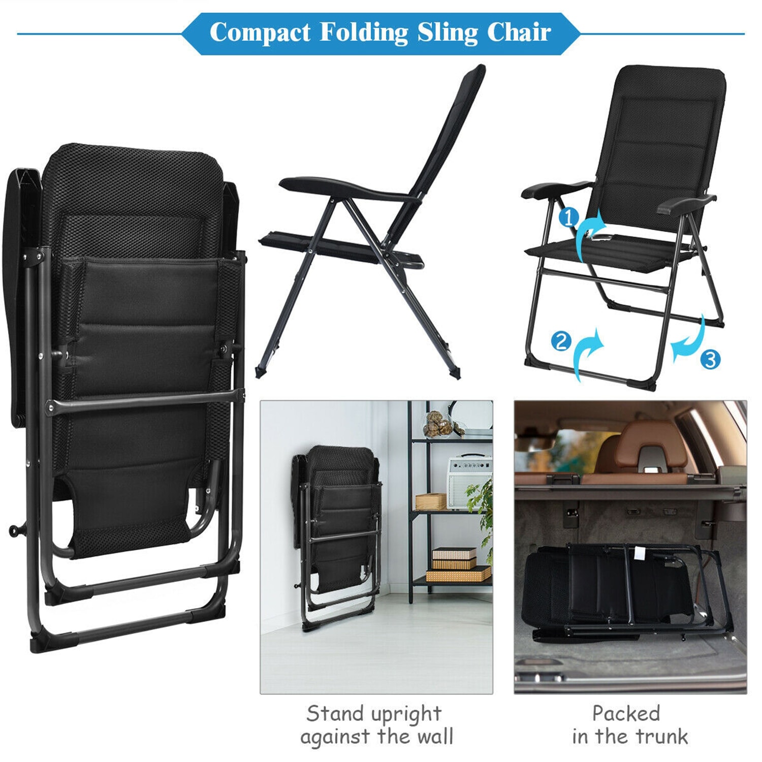 WELLFOR DOJ70271BK-2 Patio-Chairs - View #2