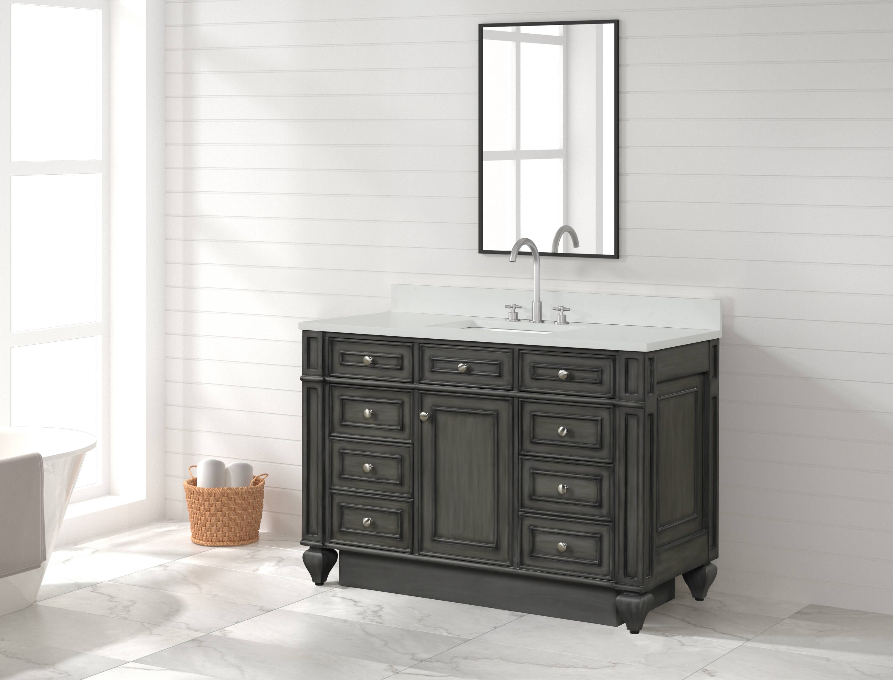 Design Element WN-48-GY Bath-Vanity-Combo - View #4