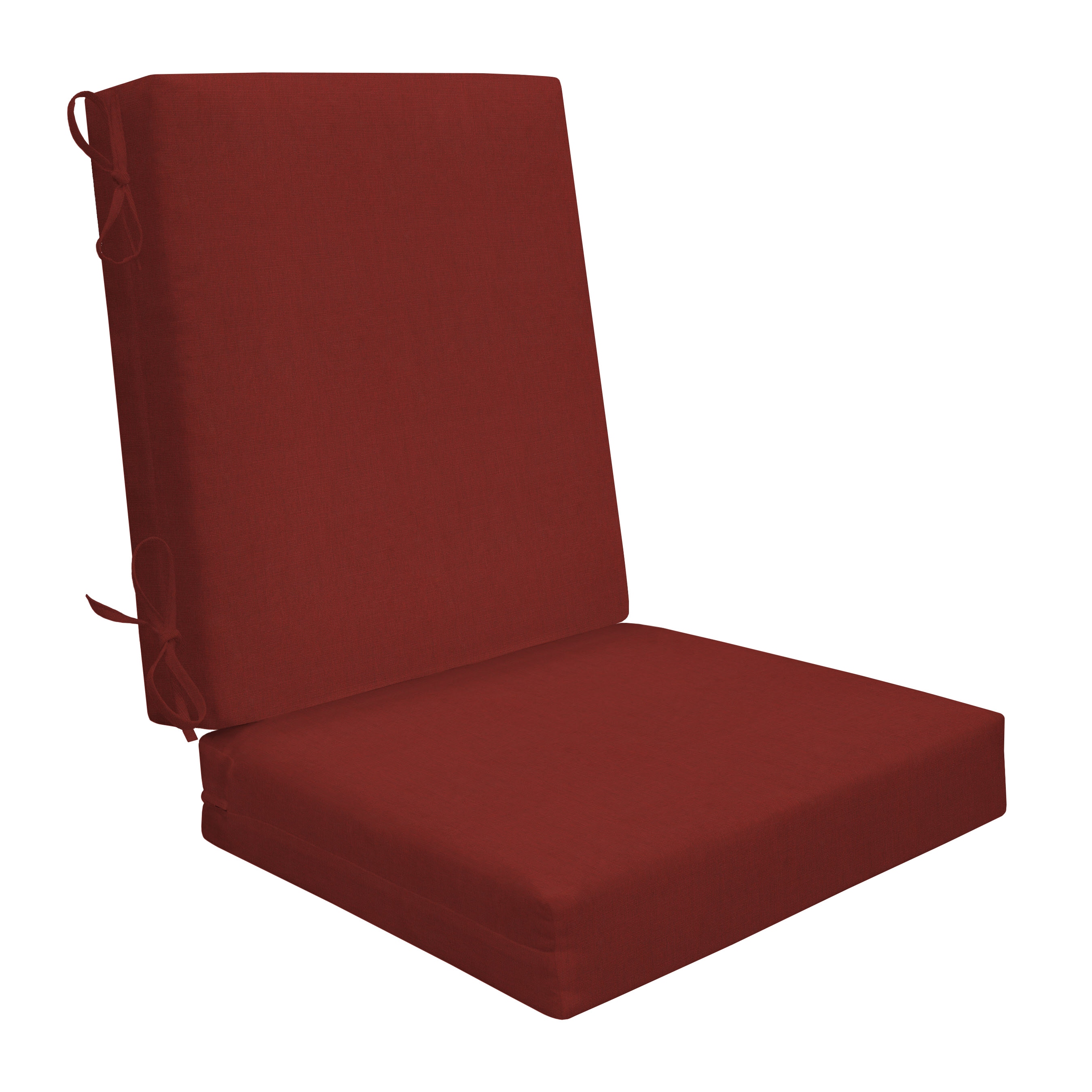 3i Products 21106S-101A161 19-in x 21-in Textured Solid Henna High back patio chair cushion