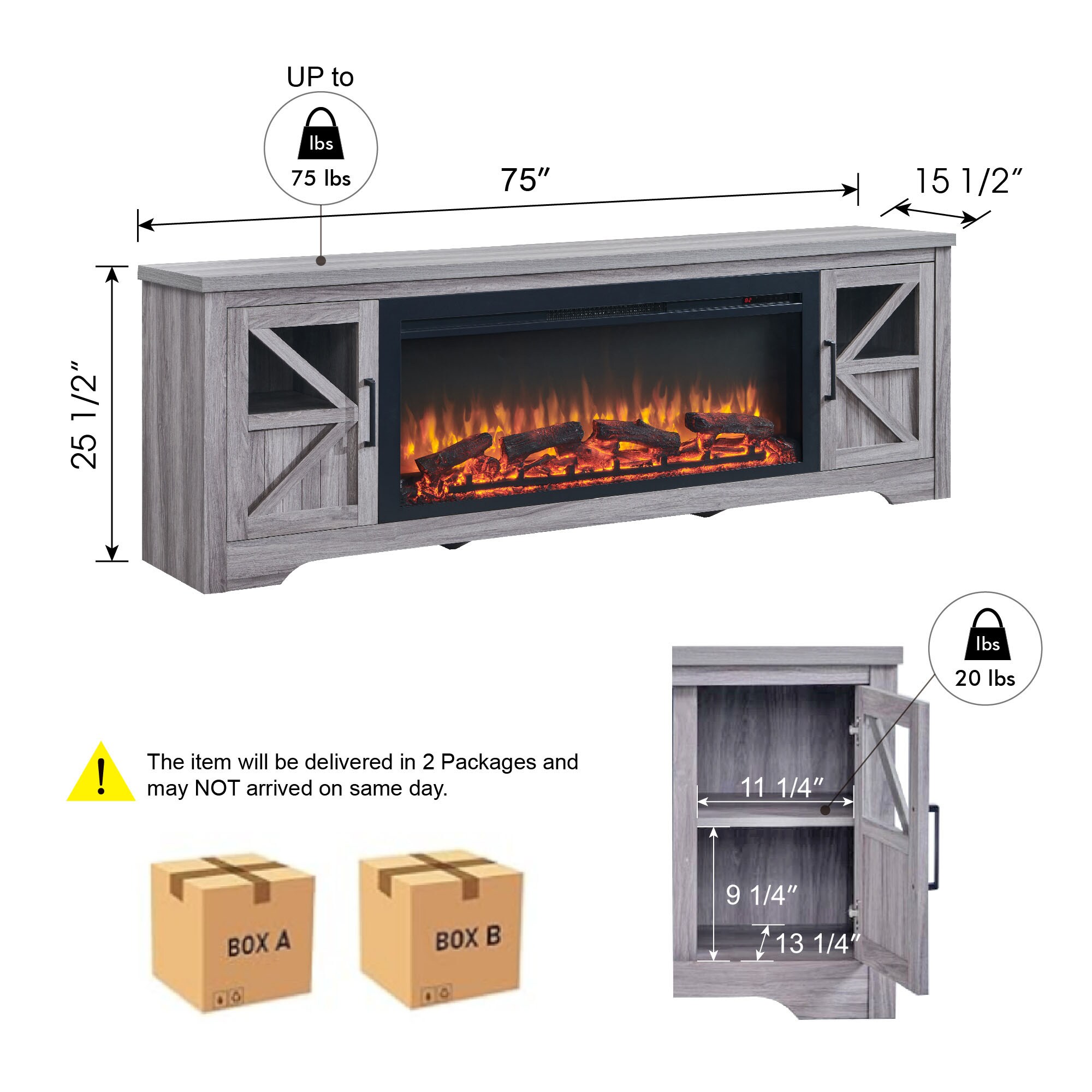 Bybafun YC0700117 Electric-Fireplaces - View #9