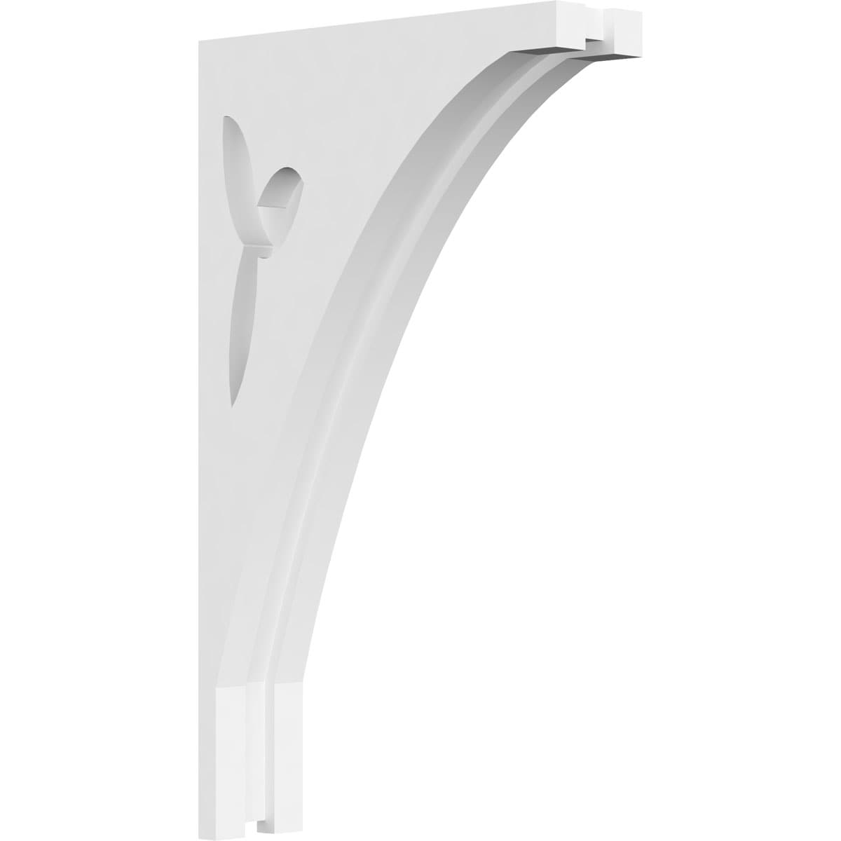 Ekena Millwork CORP01X07X12NA 1.875-in x 7-in x 12-in Naple Unfinished White PVC Paintable Corbel