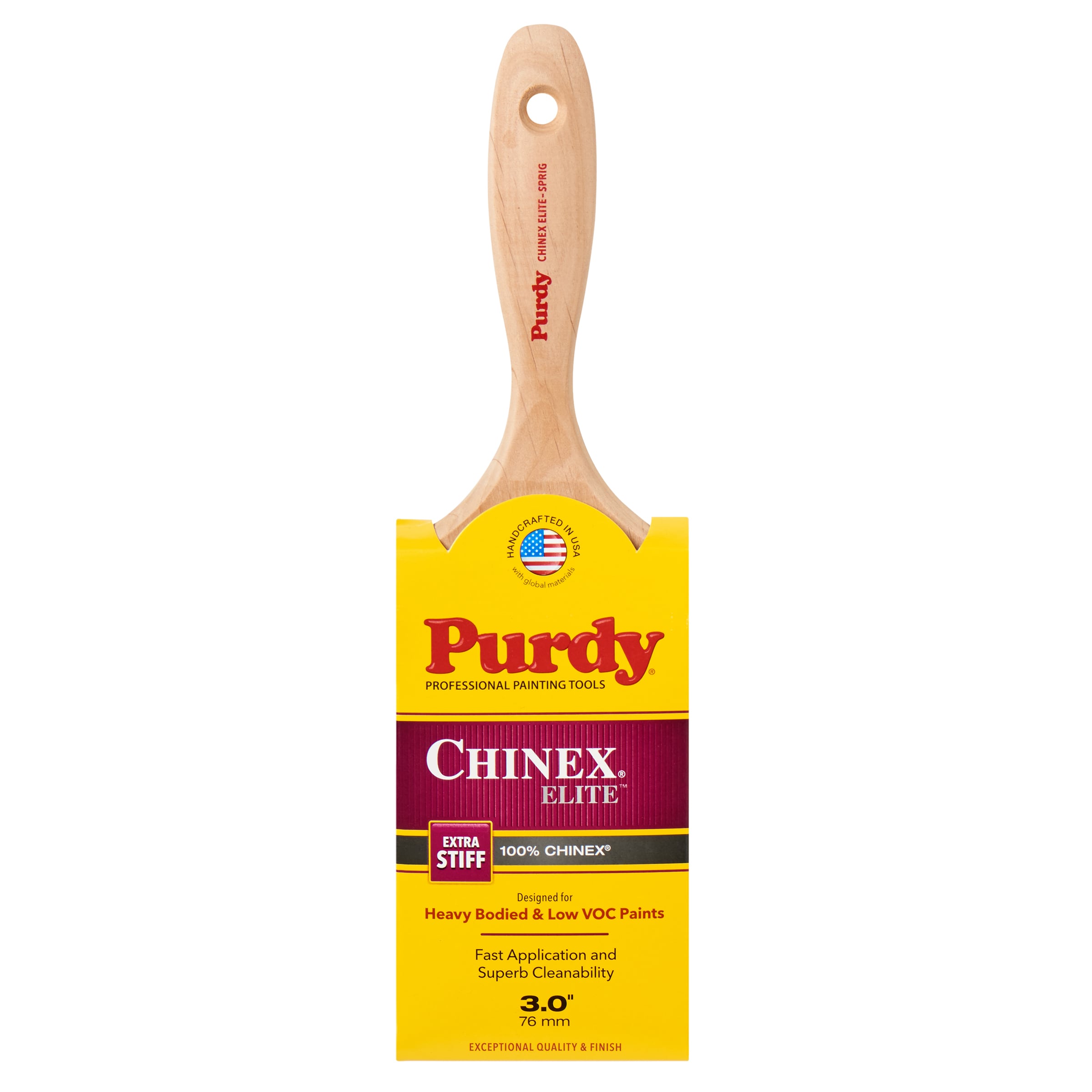 Purdy 144580930 Chinex Elite 3-in Reusable Nylon Flat General purpose brush