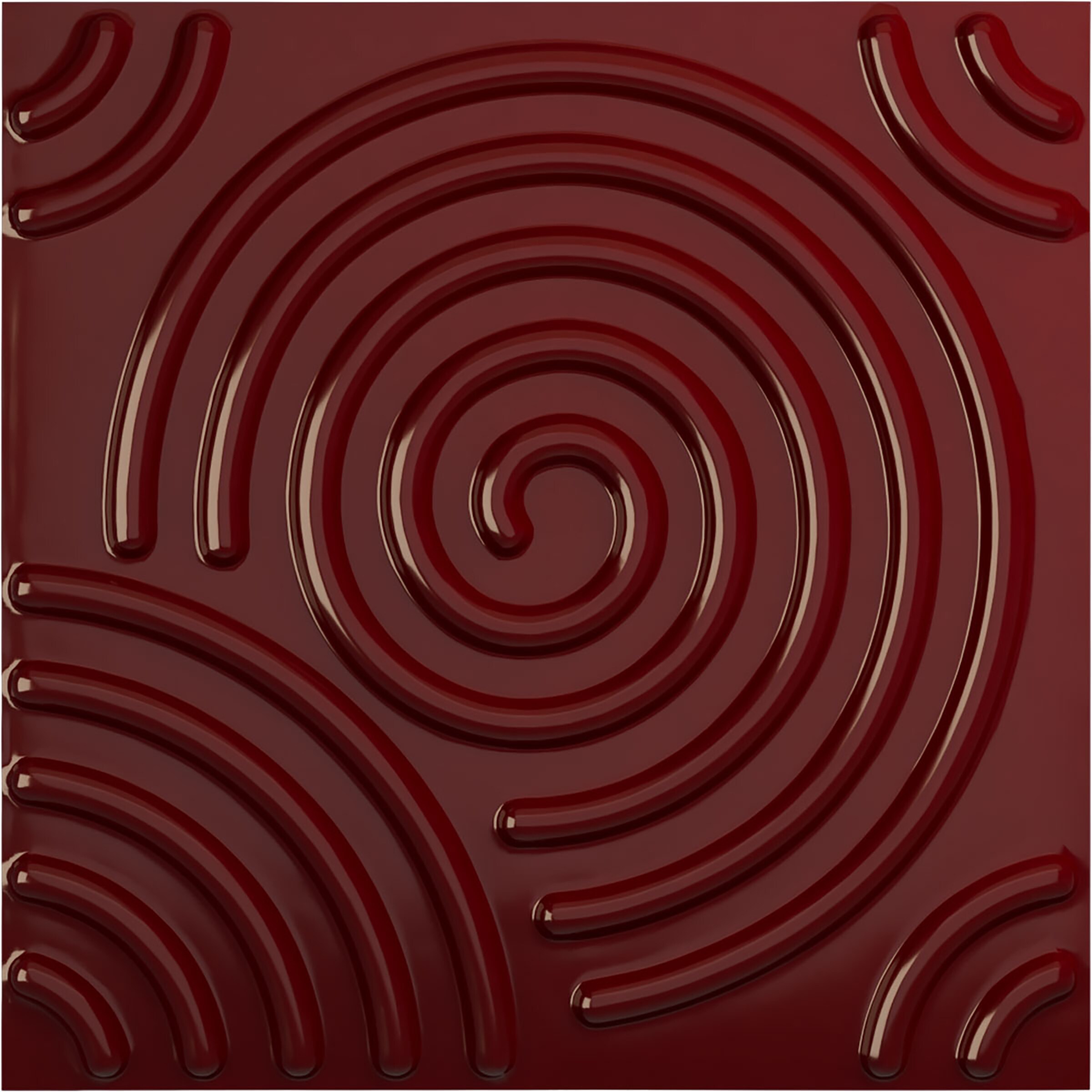 Ekena Millwork WP20X20SPHML 19-5/8-in x 19-5/8-in Embossed Paintable/Stainable Red PVC Wall Panel (