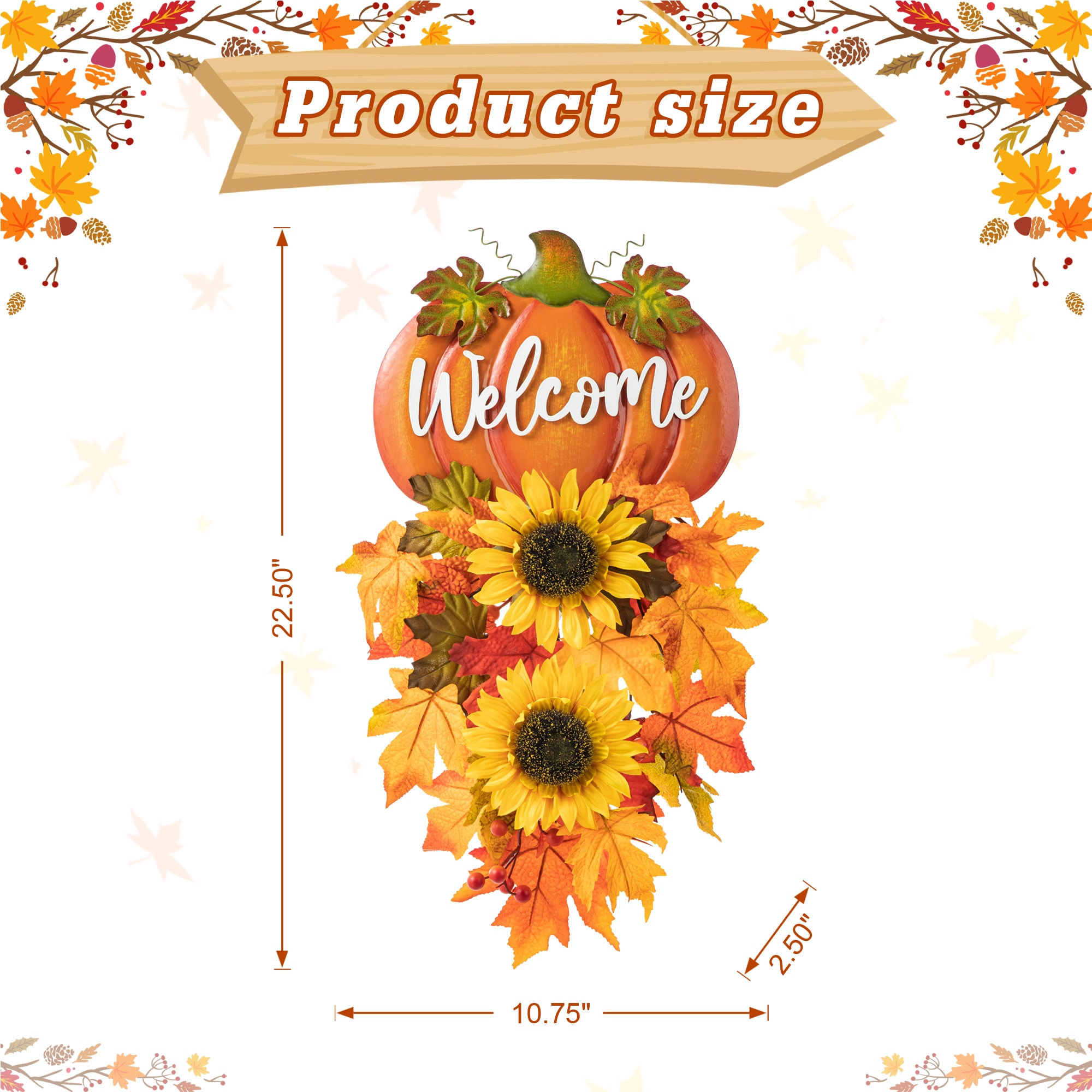 Glitzhome 2029800003 Indoor-Thanksgiving-Decor - View #7
