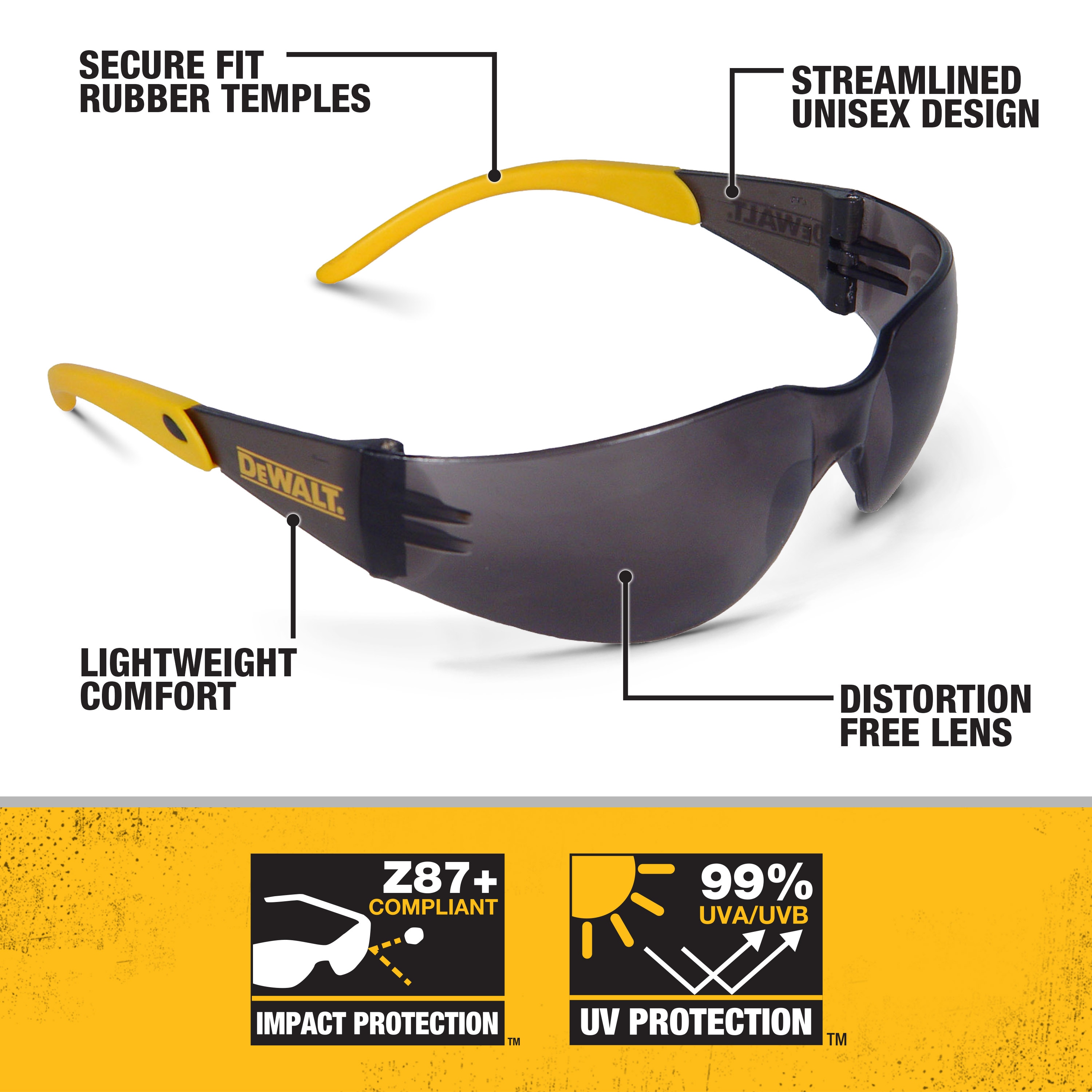 DeWALT Protector Clear Lens Protective Safety Glasses 