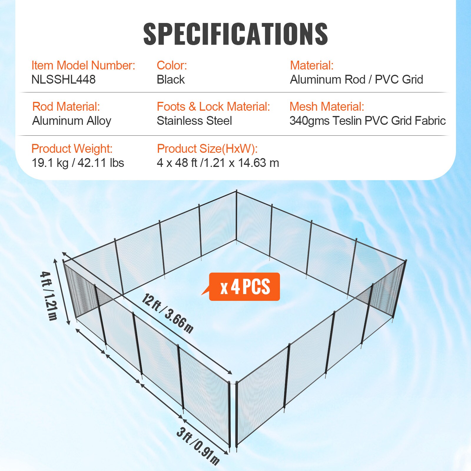 SVOPES SVOPESDXYCWL404172V0 Pool-Safety-Barrier-Panels - View #8