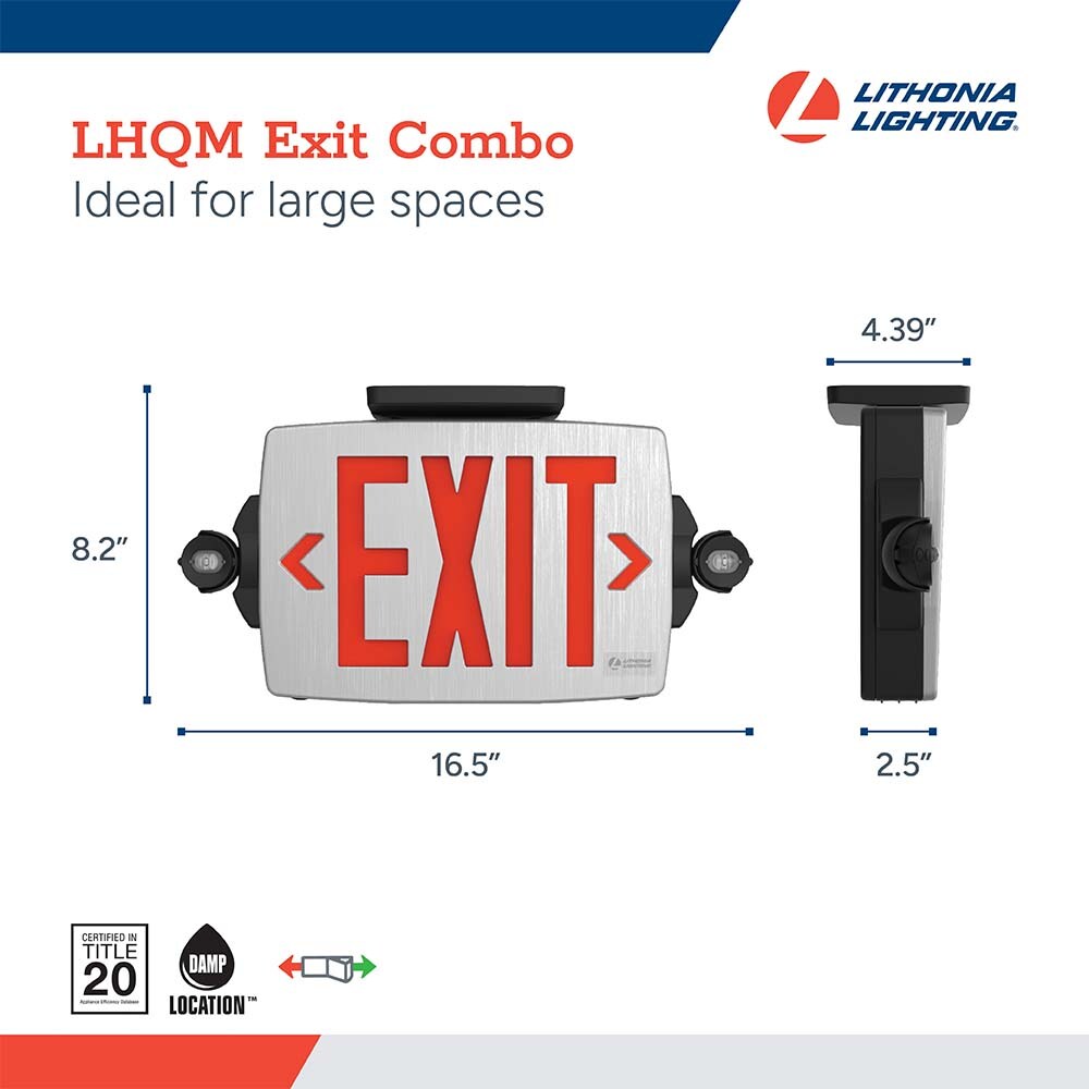 Lithonia Lighting LHQMSBBSRGMVOLTM6 Emergency-Exit-Lighting - View #4