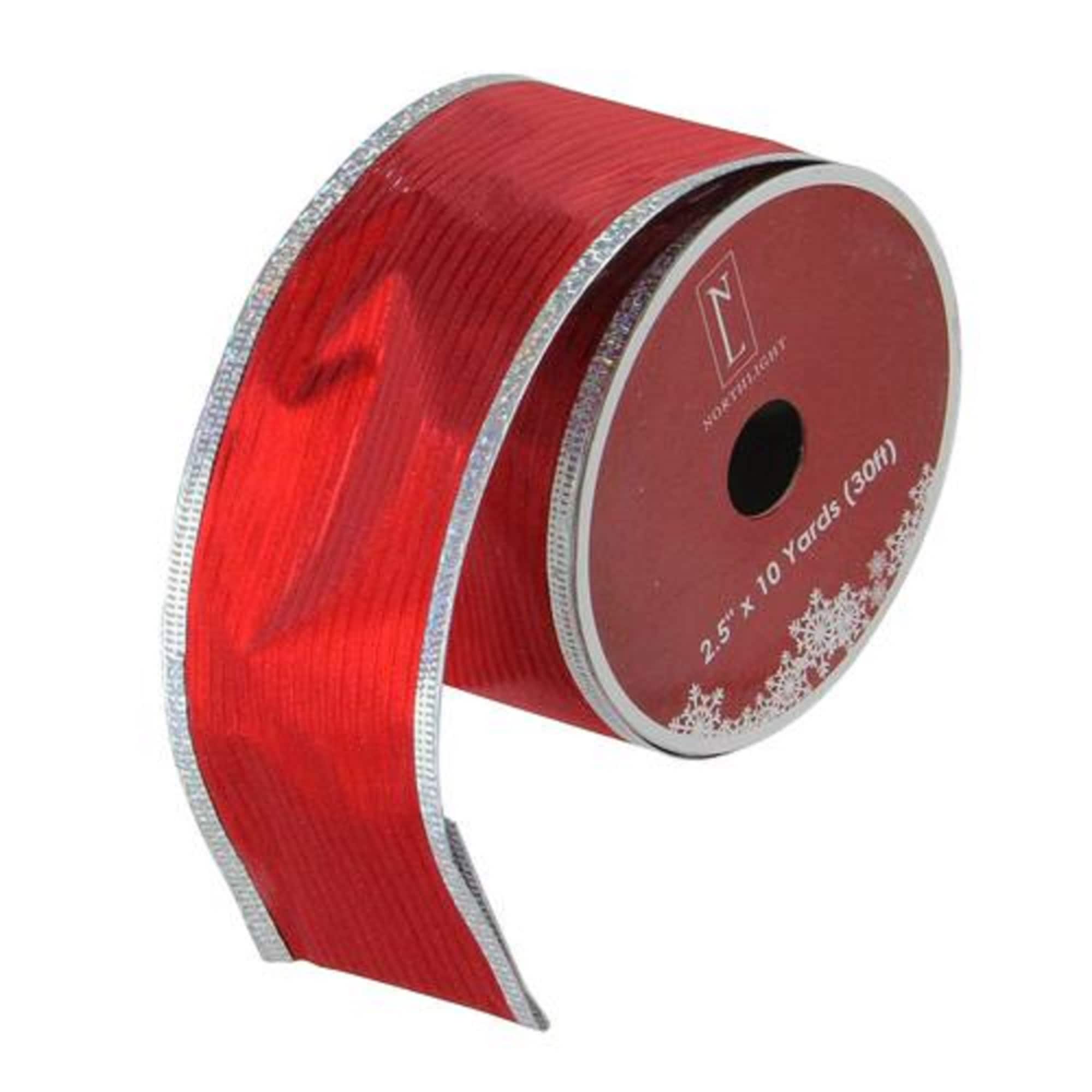 Jam Paper Double Faced Satin Ribbon, 1.5 inch x 25 Yards, Red - Sold Individually | 808SARE25
