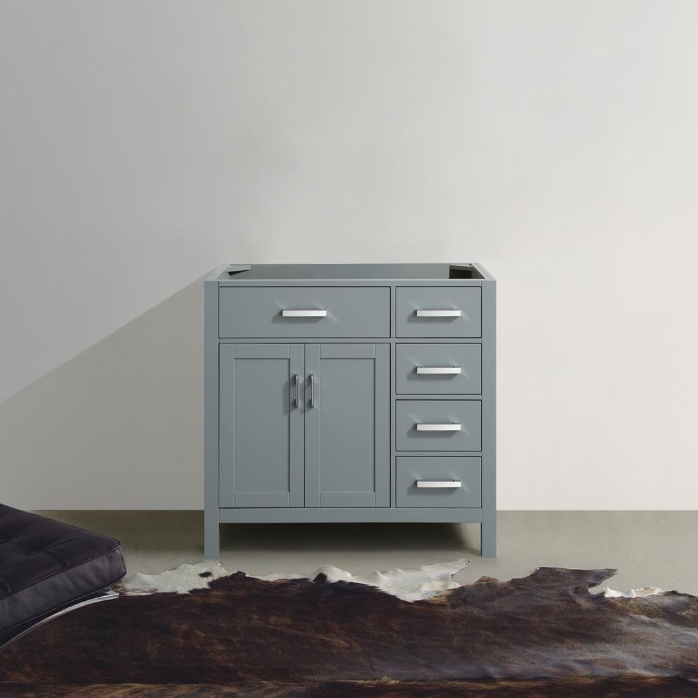 Beaumont Decor Hampton 36-in White Bathroom Vanity Cabinet