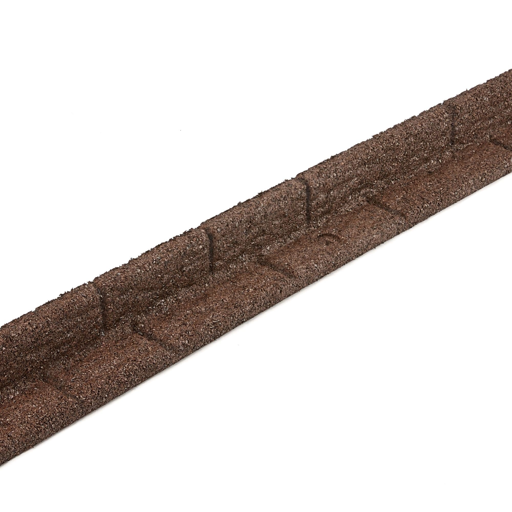 Rubberific 24-ft x 3-in 6-Pack Brown Rubber Landscape Edging Section ...
