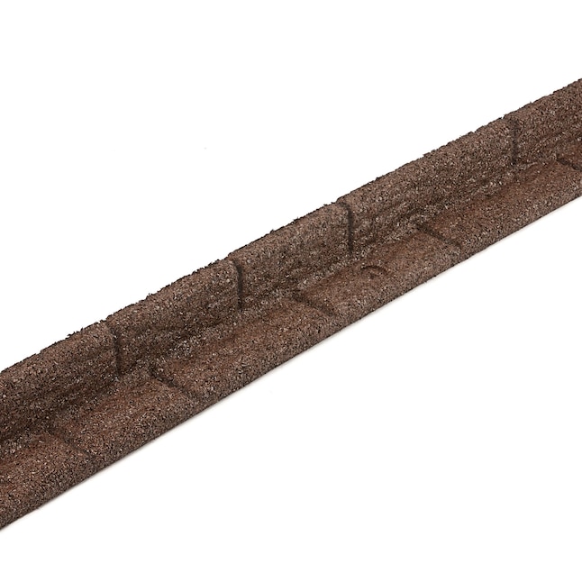 Rubberific 4-ft x 3-in Brown Rubber Landscape Edging Section in