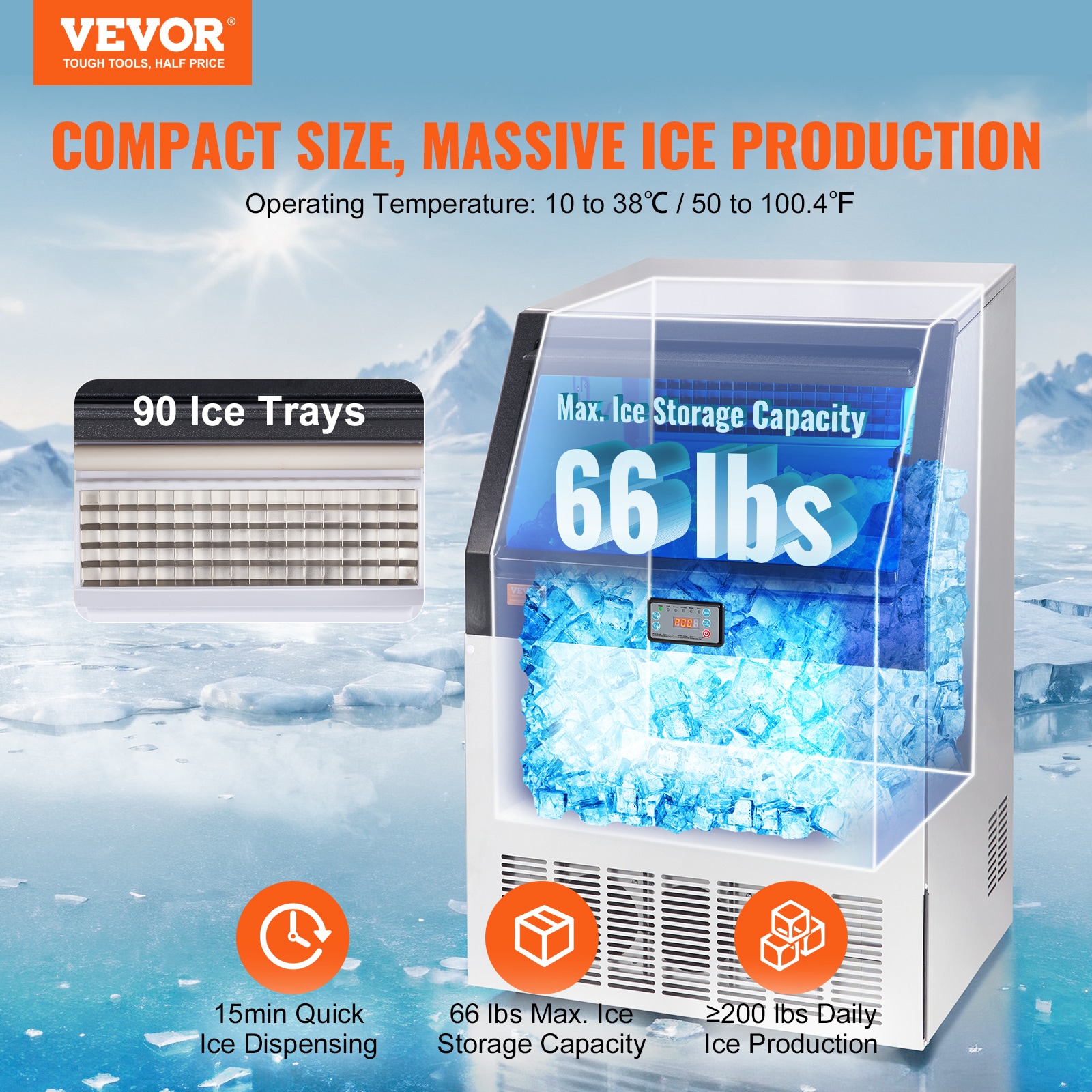 VEVOR FBZBJSKF-E120F001V1 Ice-Makers - View #3