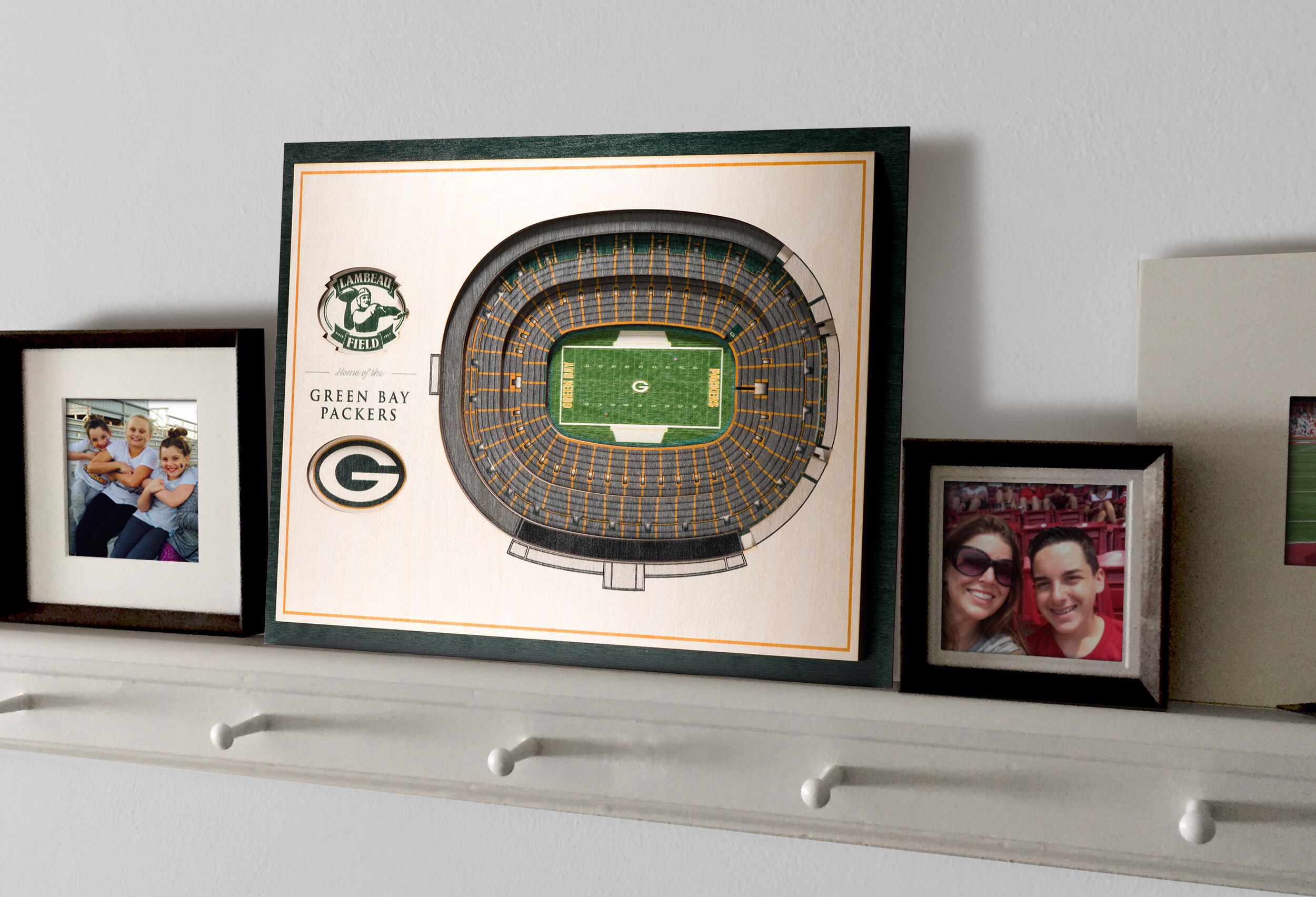 Green Bay Packers Inspired Lighted Shadow Box 