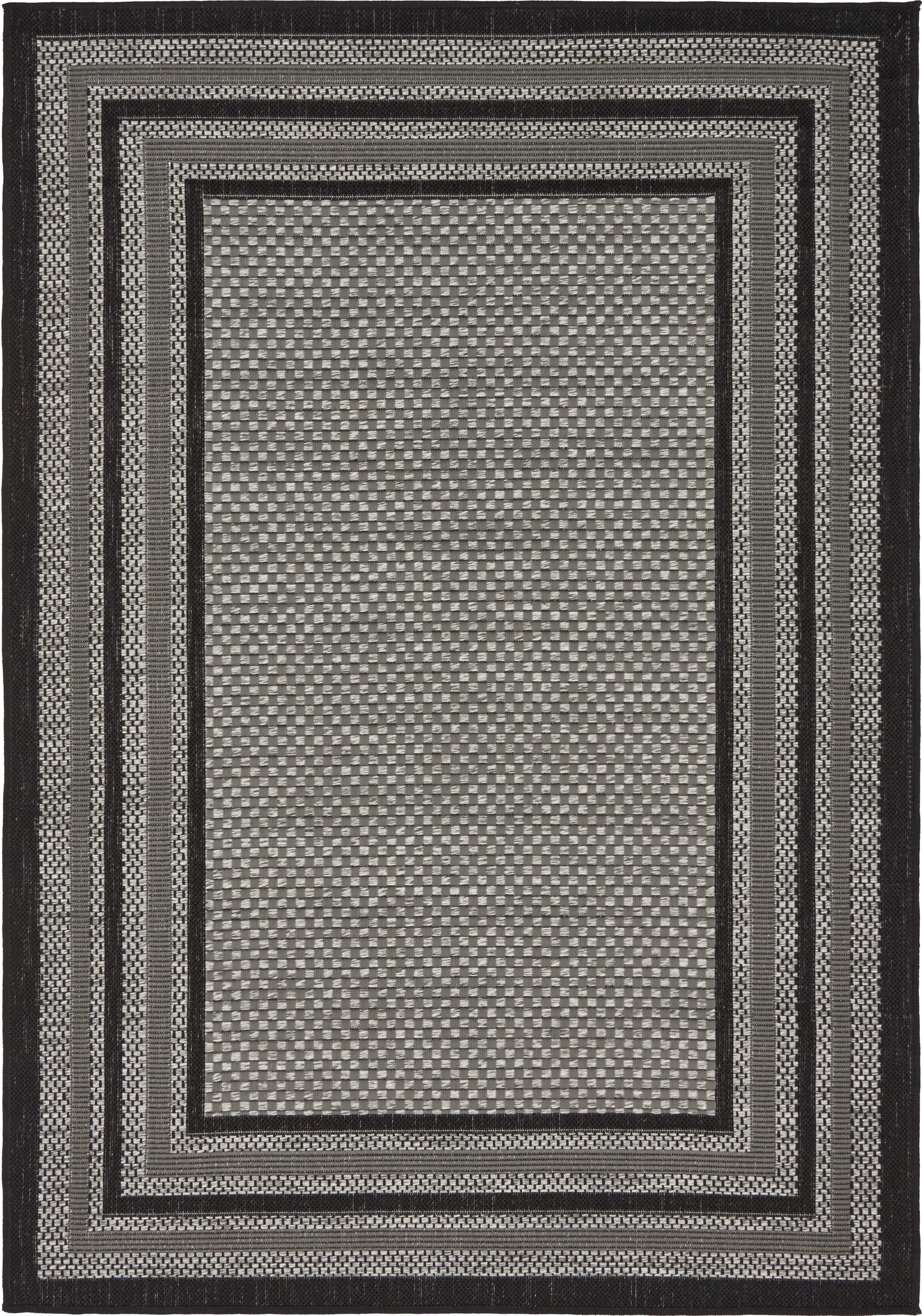 Dean 6' x 8' Black Indoor/Outdoor Carpet Door Mat/Rug