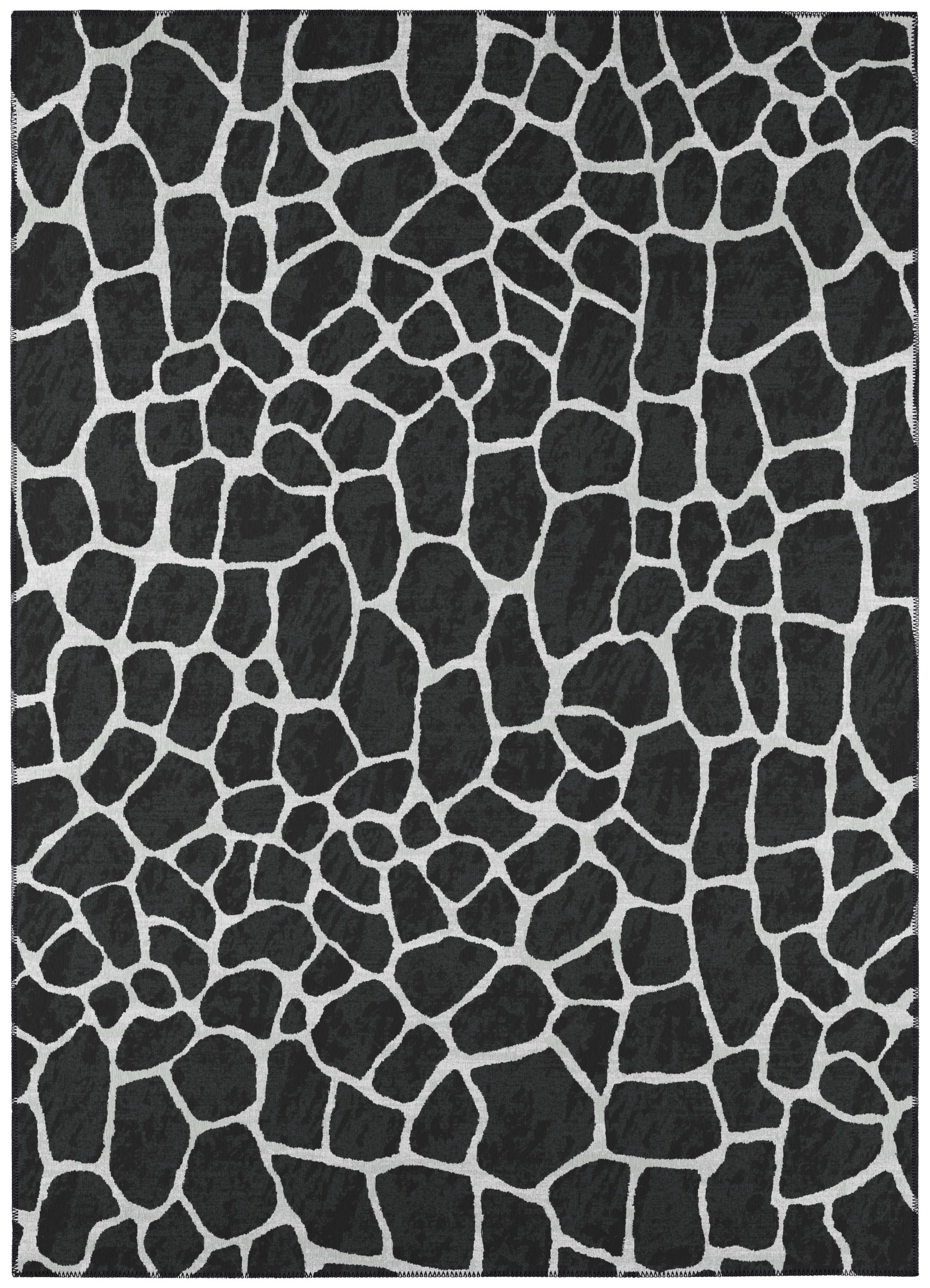 Addison Rugs ASF34SH5X8 Safari 5 x 8 (ft) Chenille Shadow Rectangular Indoor/Outdoor Animal print Bohemian/Eclectic Machine washable Area rug
