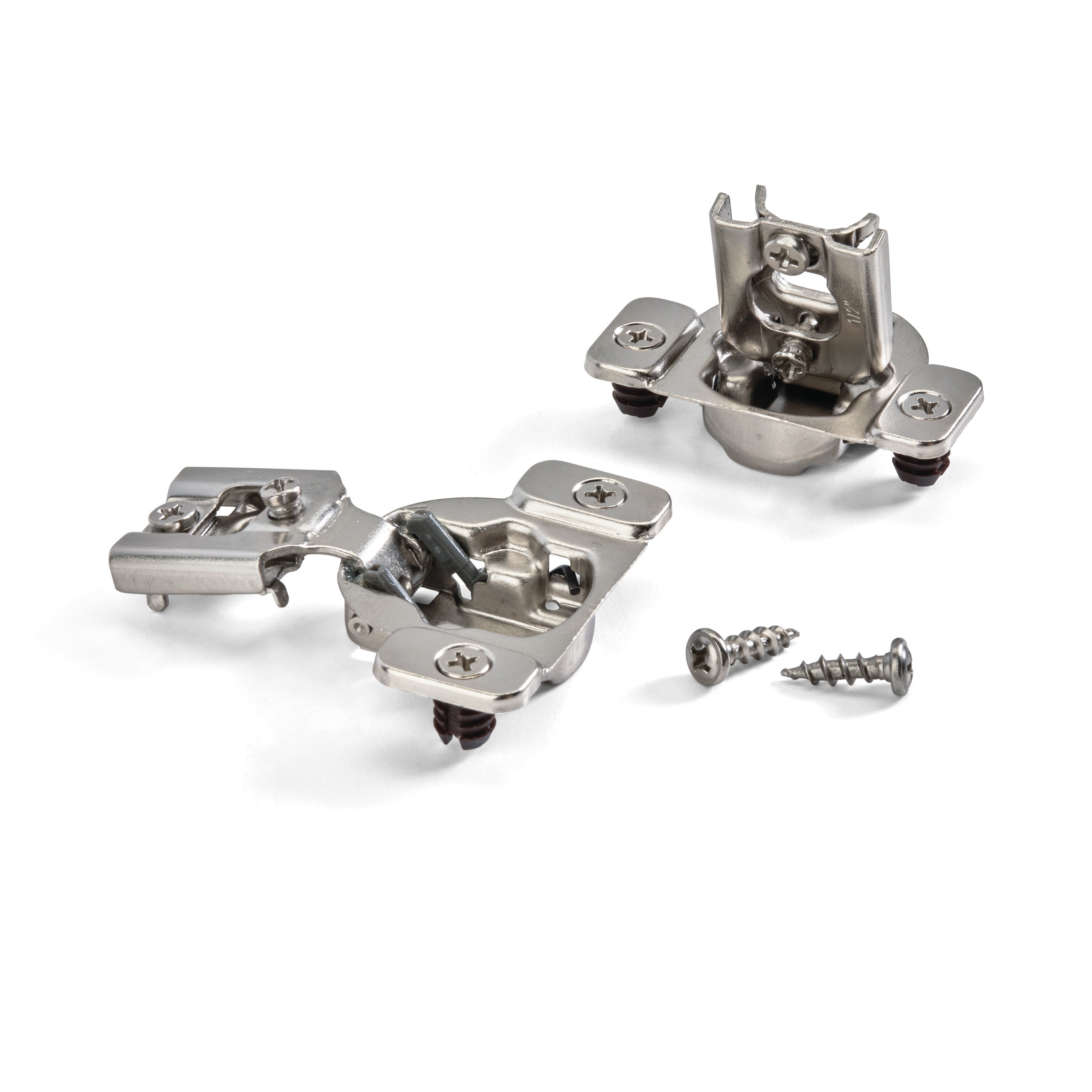 Amerock BPR2811J2314 105-Degree 1/2-in Overlay Overlay Concealed Self-Closing Nickel Cabinet Hinge , 1 Pairs ( 2 -Pieces)