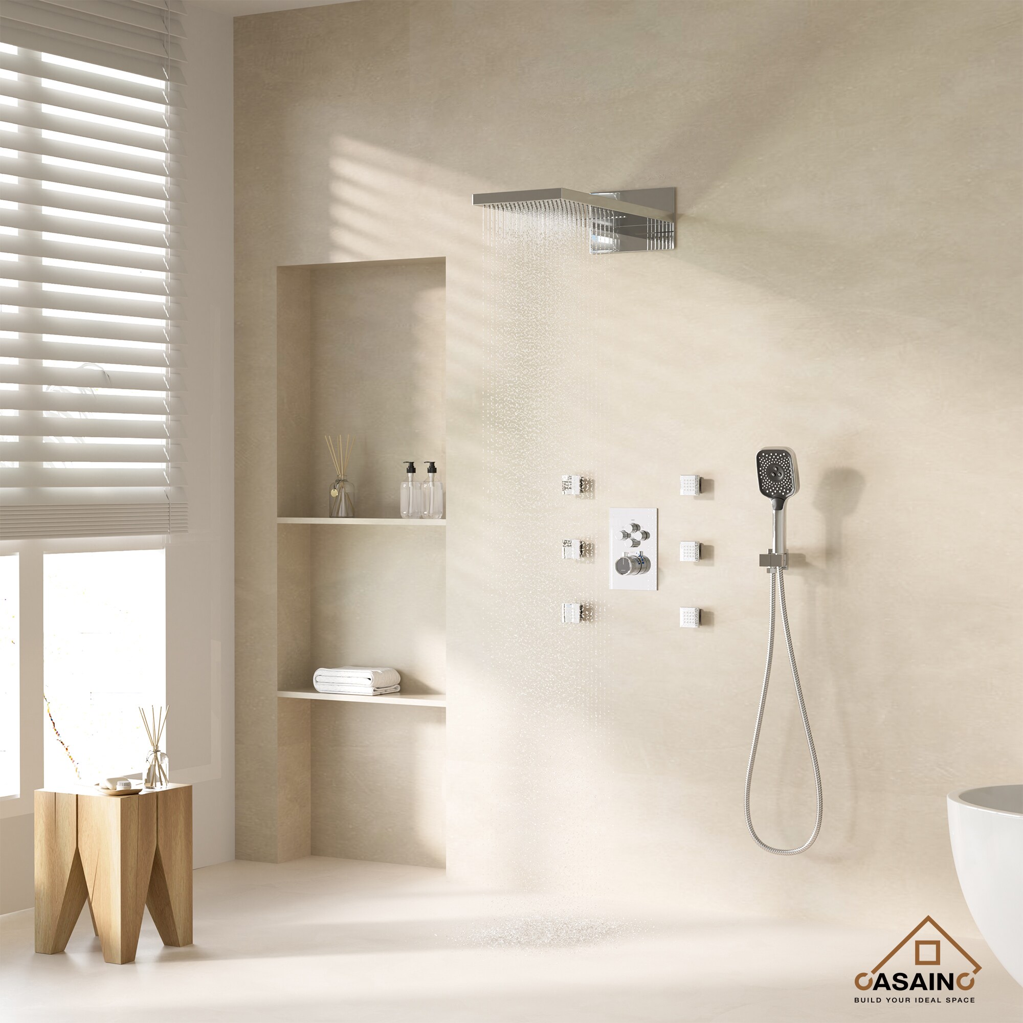CASAINC CS6223-22CH Showerhead-Bar-Panels - View #3