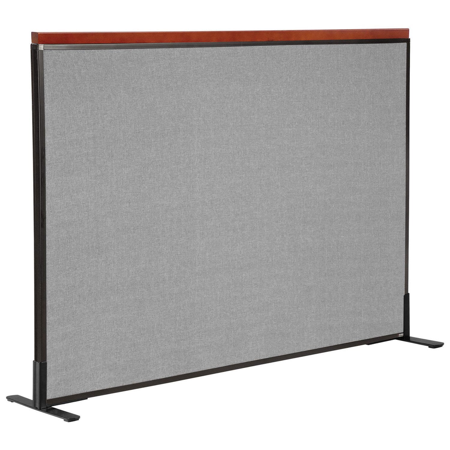 Global Industrial 694848FGY 60-14-inW x 43-12-inH Deluxe Freestanding Office Partition Panel Gray
