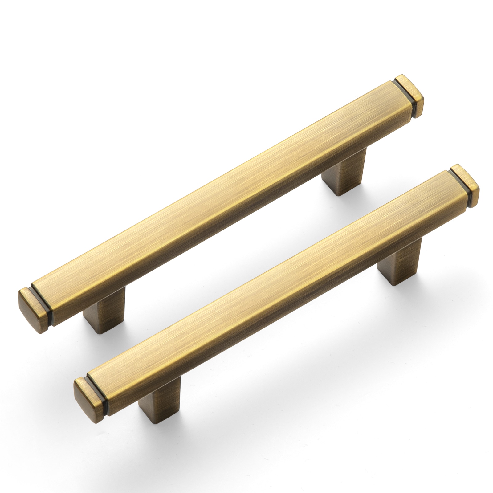 Miaokesen 1814KFGT-76 3-in , 76mm Center to Center Brushed Bronze Rectangular Bar 6 -Pack