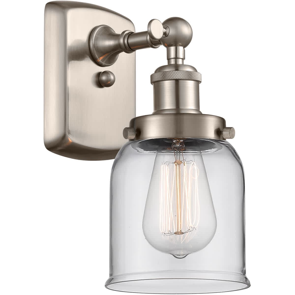 Innovations Lighting -  916-1W-SN-G52 Ballston Small Bell Wall Sconce Brushed Satin Nickel