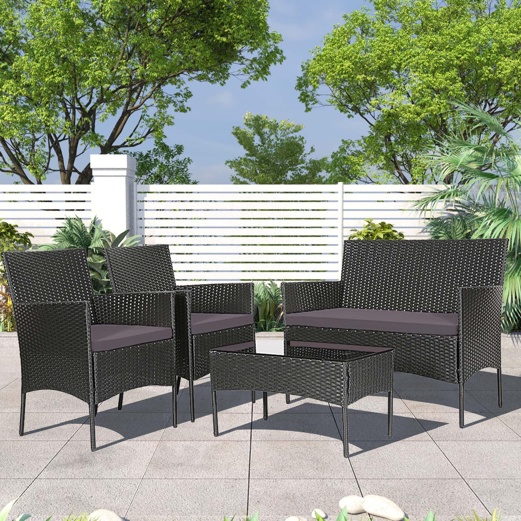 WELLFOR OUJ65357WH-GR Patio-Conversation-Sets - View #5