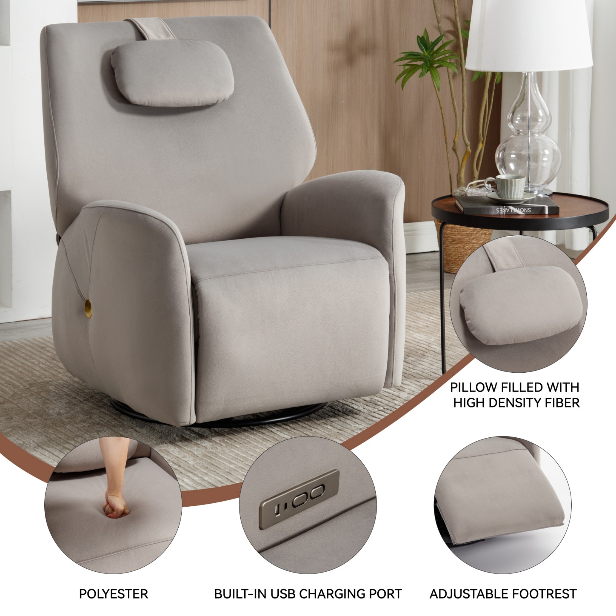 Boyel Living BL-CM806GY recliners - View #6