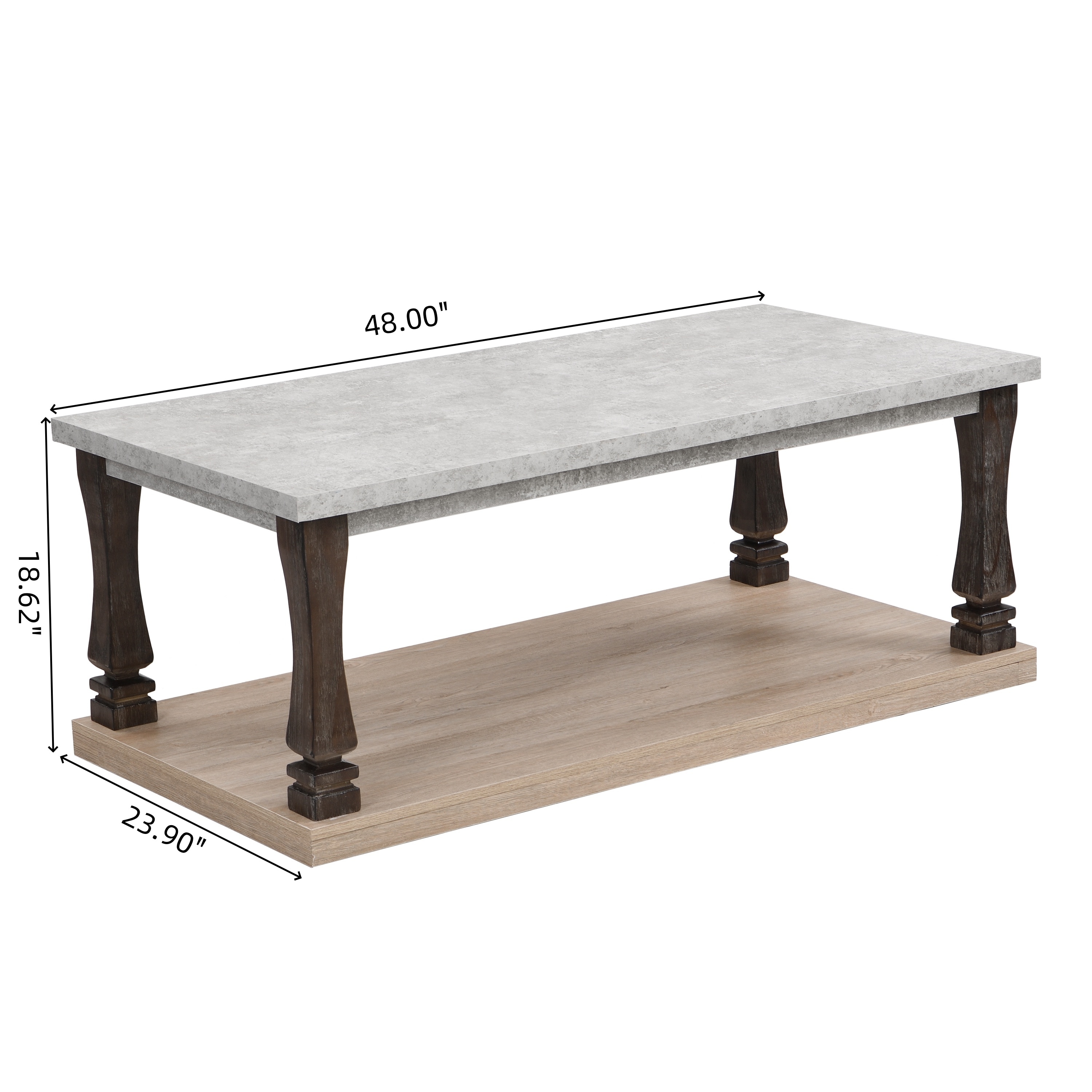 Siavonce Brown Mdf Modern Coffee Table in the Coffee Tables department