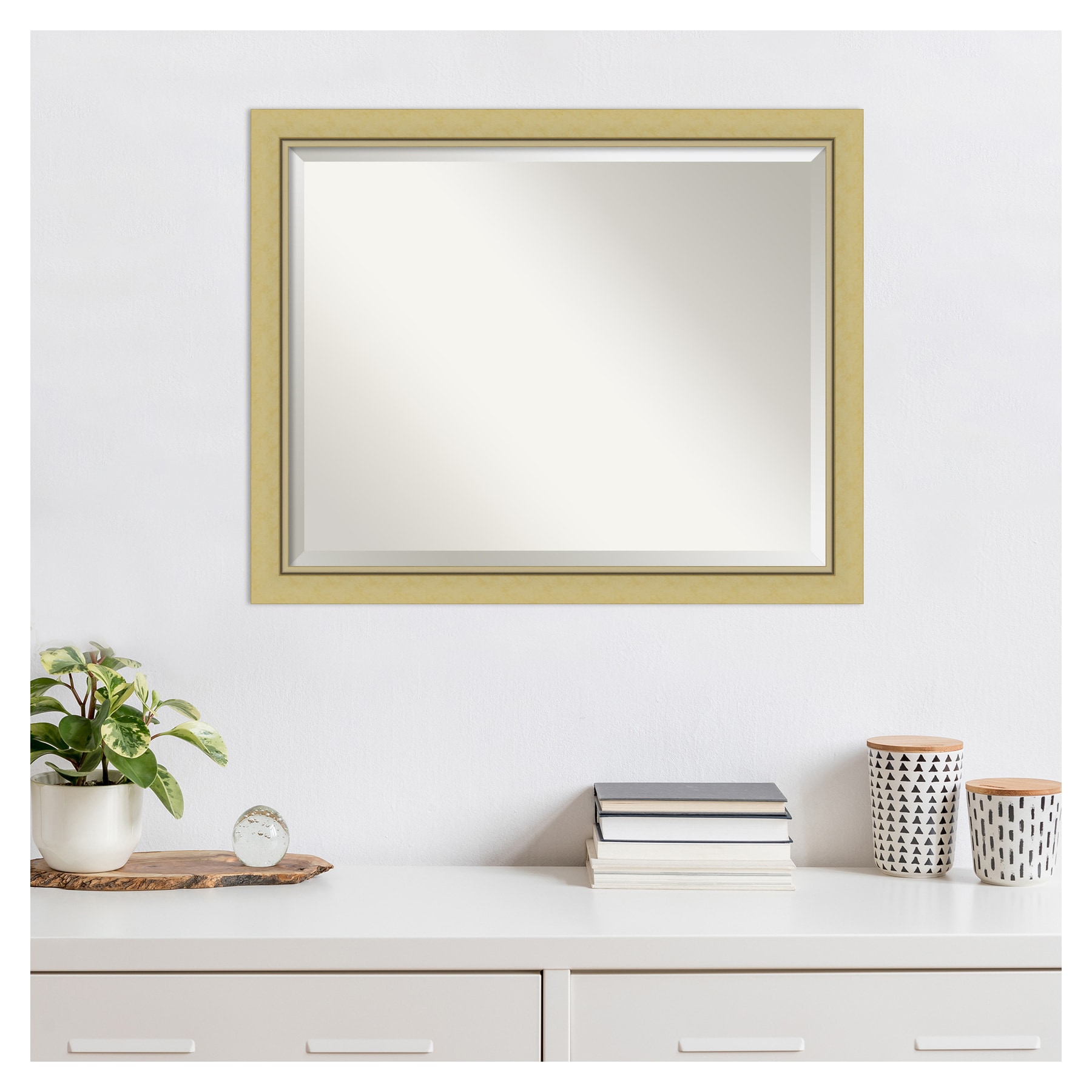 Landon Gold Rectangular Polystyrene Framed Bathroom Mirror 25.5" x 31.5"