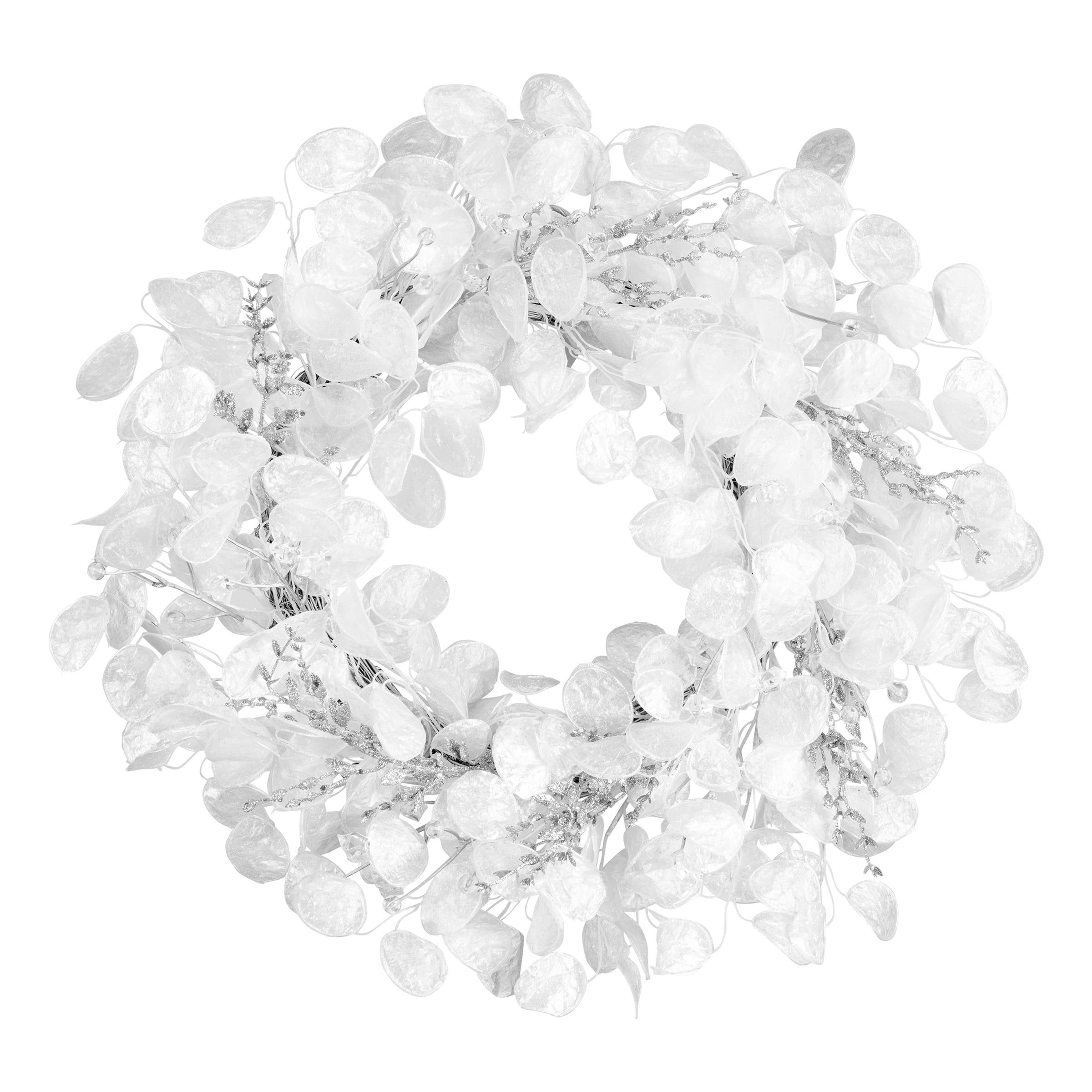 National Tree Company HH75-C220191N16-24W 24-in Indoor White Artificial Christmas Wreath