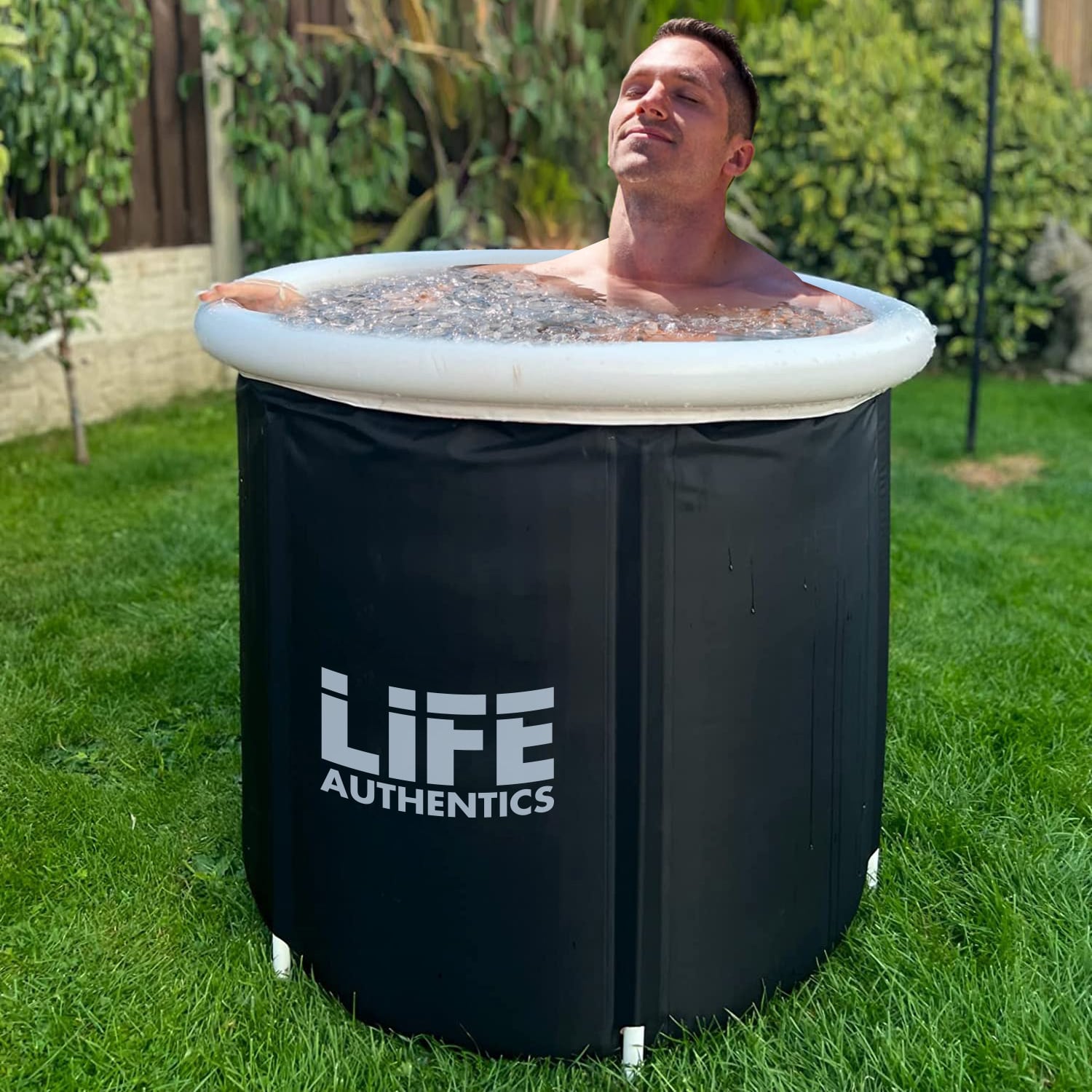 LIFE AUTHENTICS LA-CLDPL01-BK ICE BATH COLD PLUNGE Black Plastic and Metal Spin wheel
