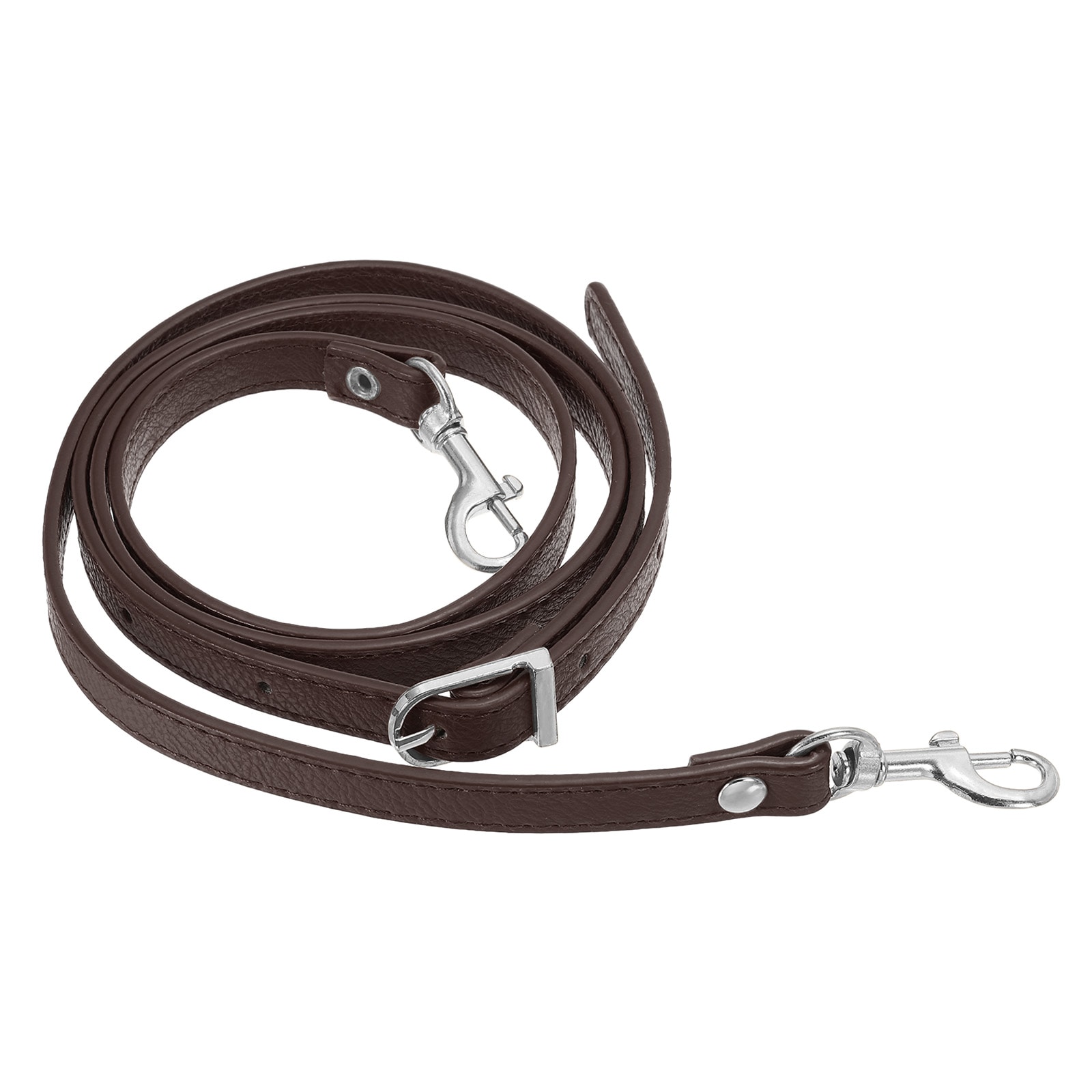 PATIKIL 1pc Leather Purse Strap Replacement 47-Inch PU Adjustable Shoulder Crossbody Replacement Strap with Silver Hardware Drak Brown