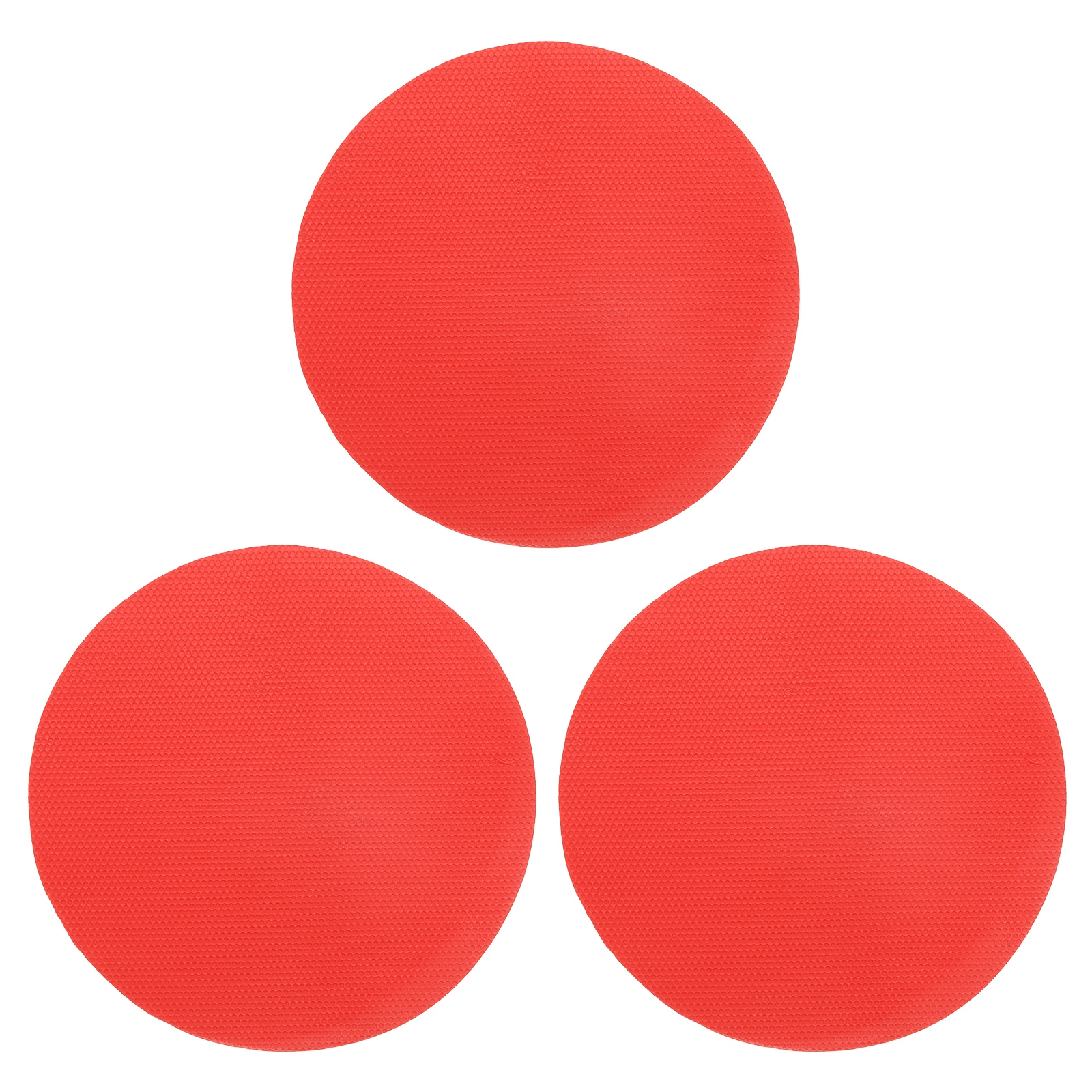 Unique Bargains 3pcs Rubber Jar Opener Grippers Pads Multi-function Heat-insulated Non-Slip Grippers Pads for Jars Kitchen Tool for Easy Opening (Red Circle) #S26042401UX0358