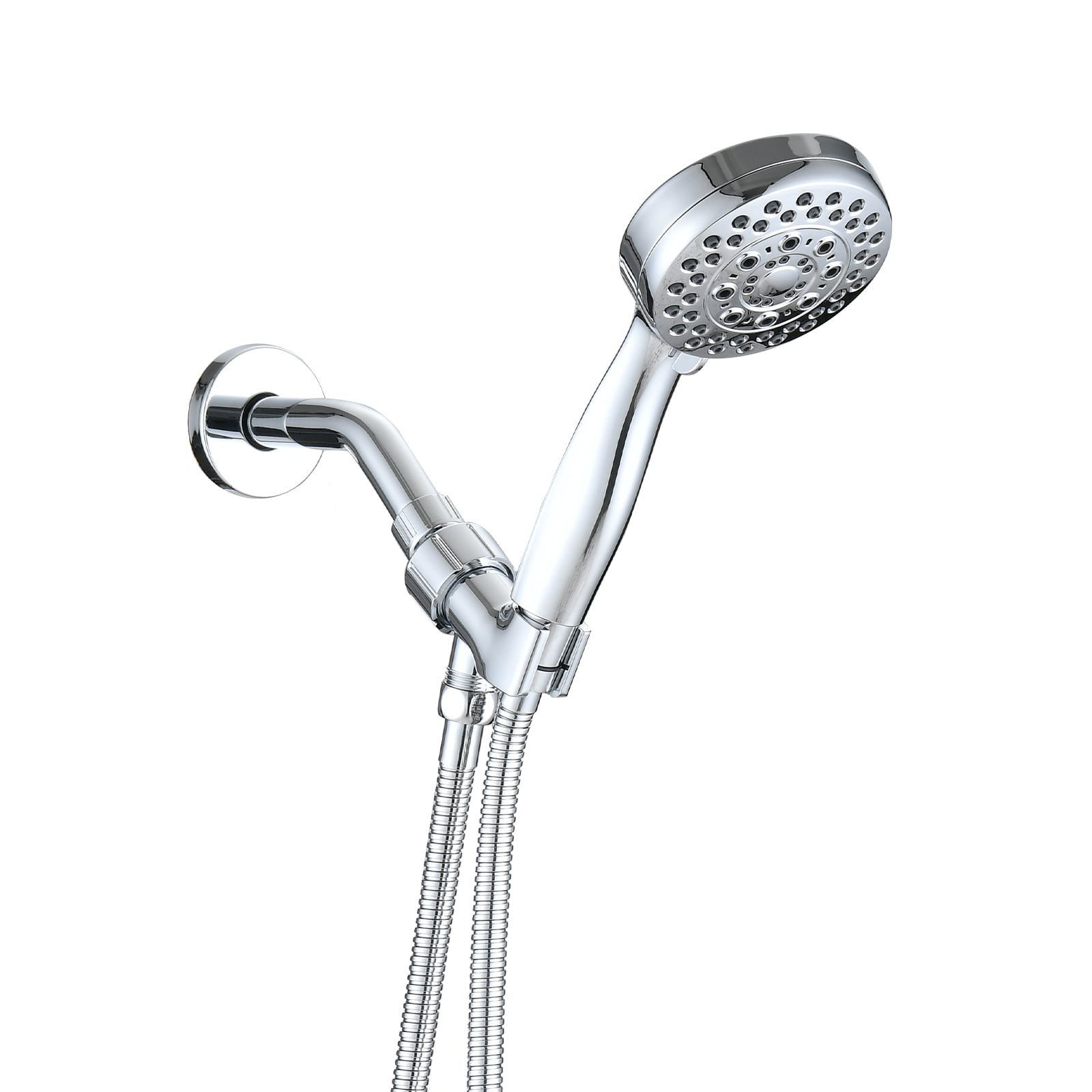 Tatayosi 5 Mode Handheld Shower Head with High Pressure Spray and 3.5inch Face Adjustable Settings Removable Water Restrictor and Easy Installation