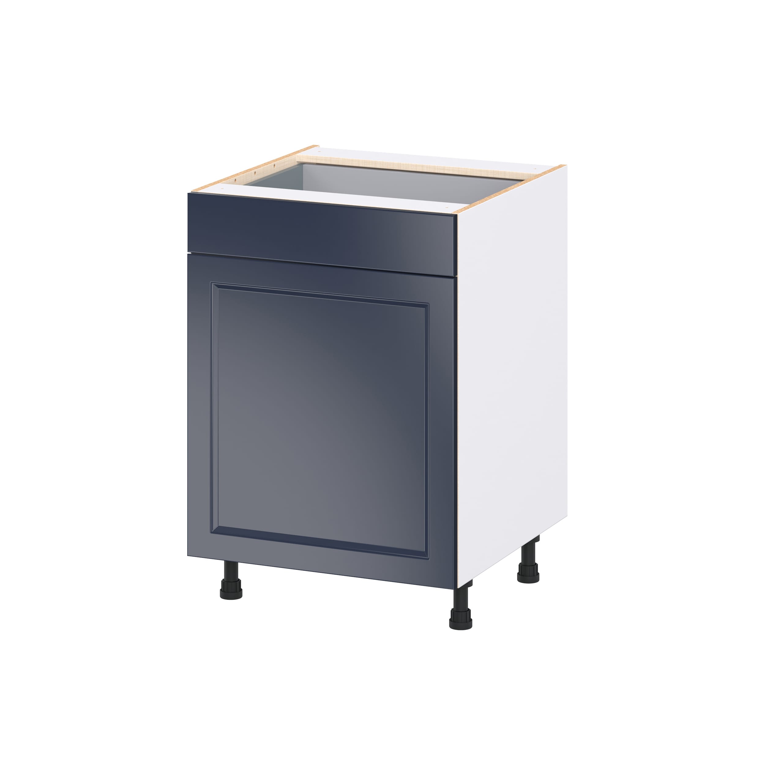 Hugo&Borg DSBPO24-LO Lorette 24-in W x 34.5-in H x 24.5-in D Navy Blue Pull-out cabinet Base Fully assembled Cabinet Recessed Panel Shaker