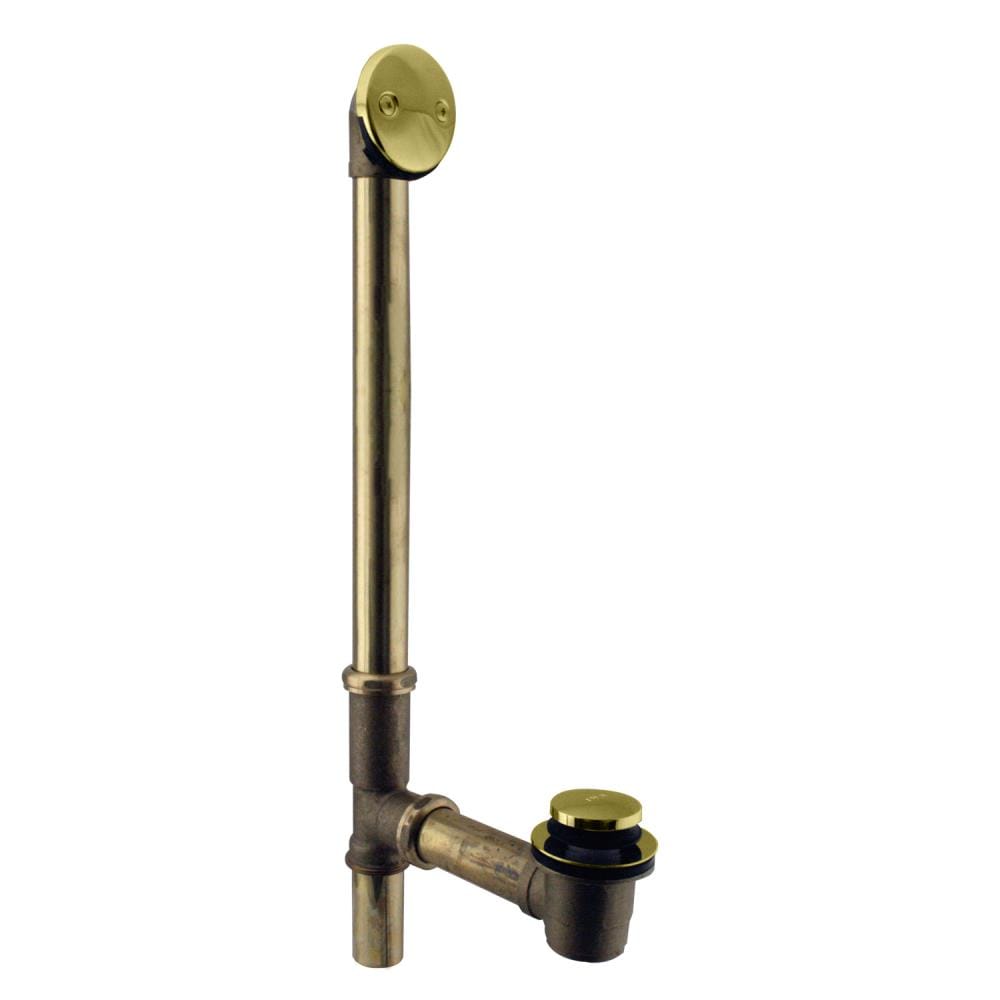 WESTBRASS D326-01 Tip Toe Bath Waste- 22 In. Make-up, 17 Ga. Tubing In Polished Brass