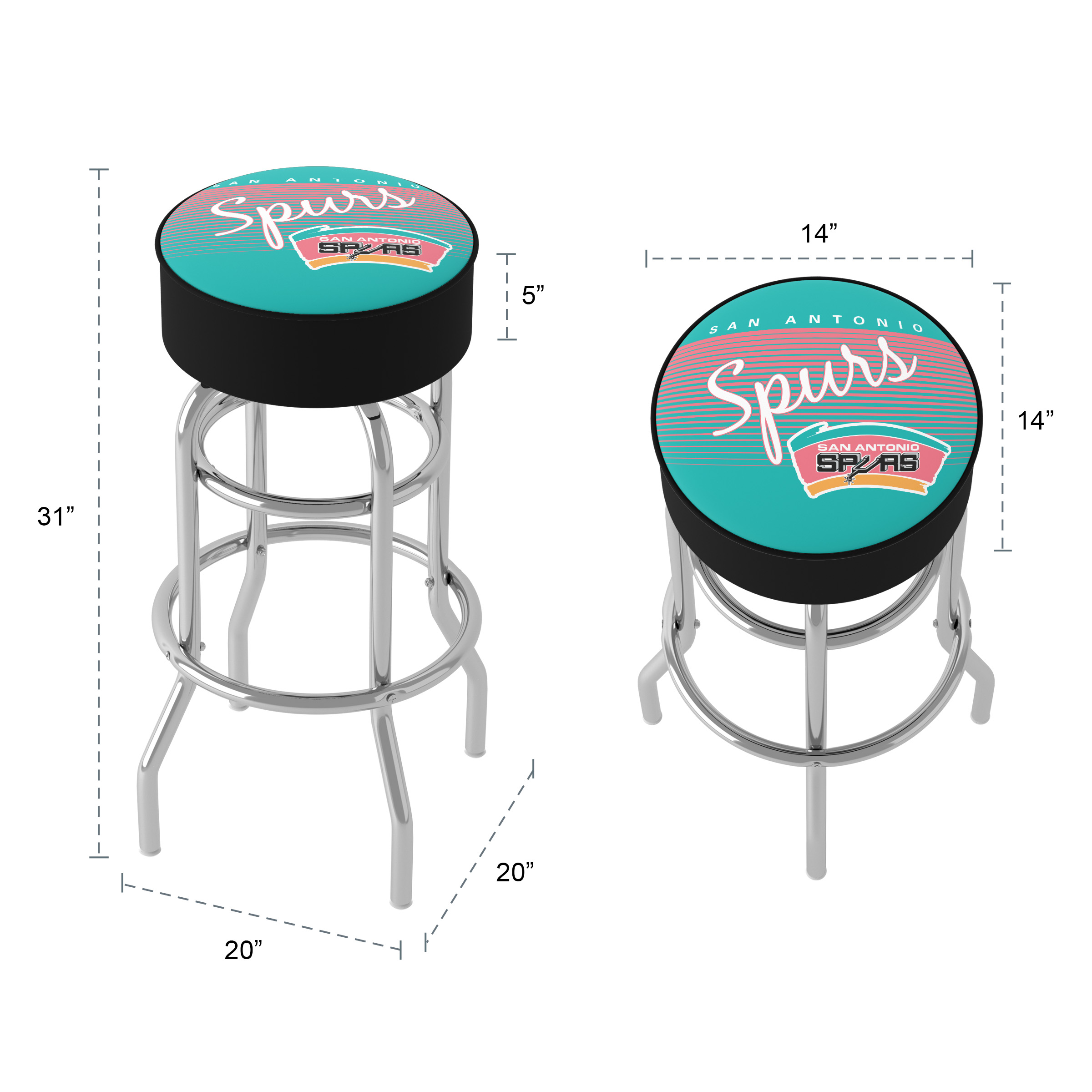 Trademark Gameroom NBA1000HC-SAS-TWN stools - View #5