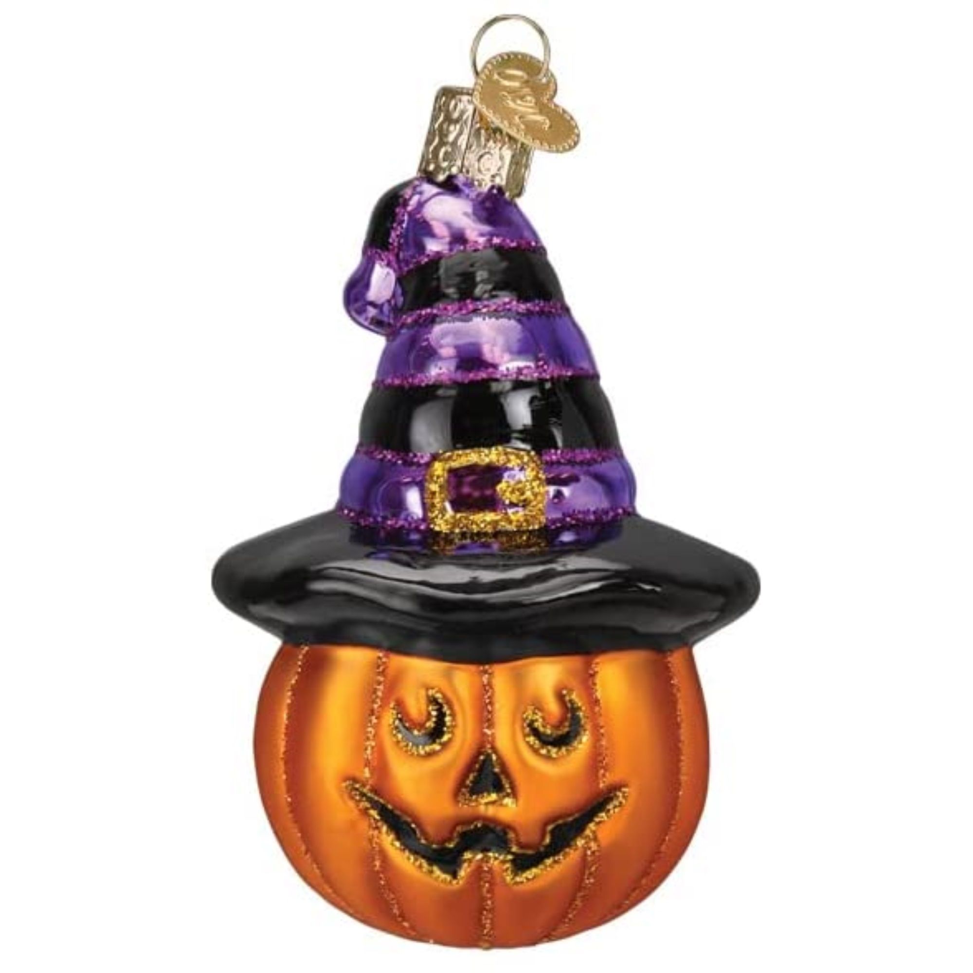 Old World Christmas 729343260901 Glass Blown Ornament for Christmas Tree - Witch Pumpkin