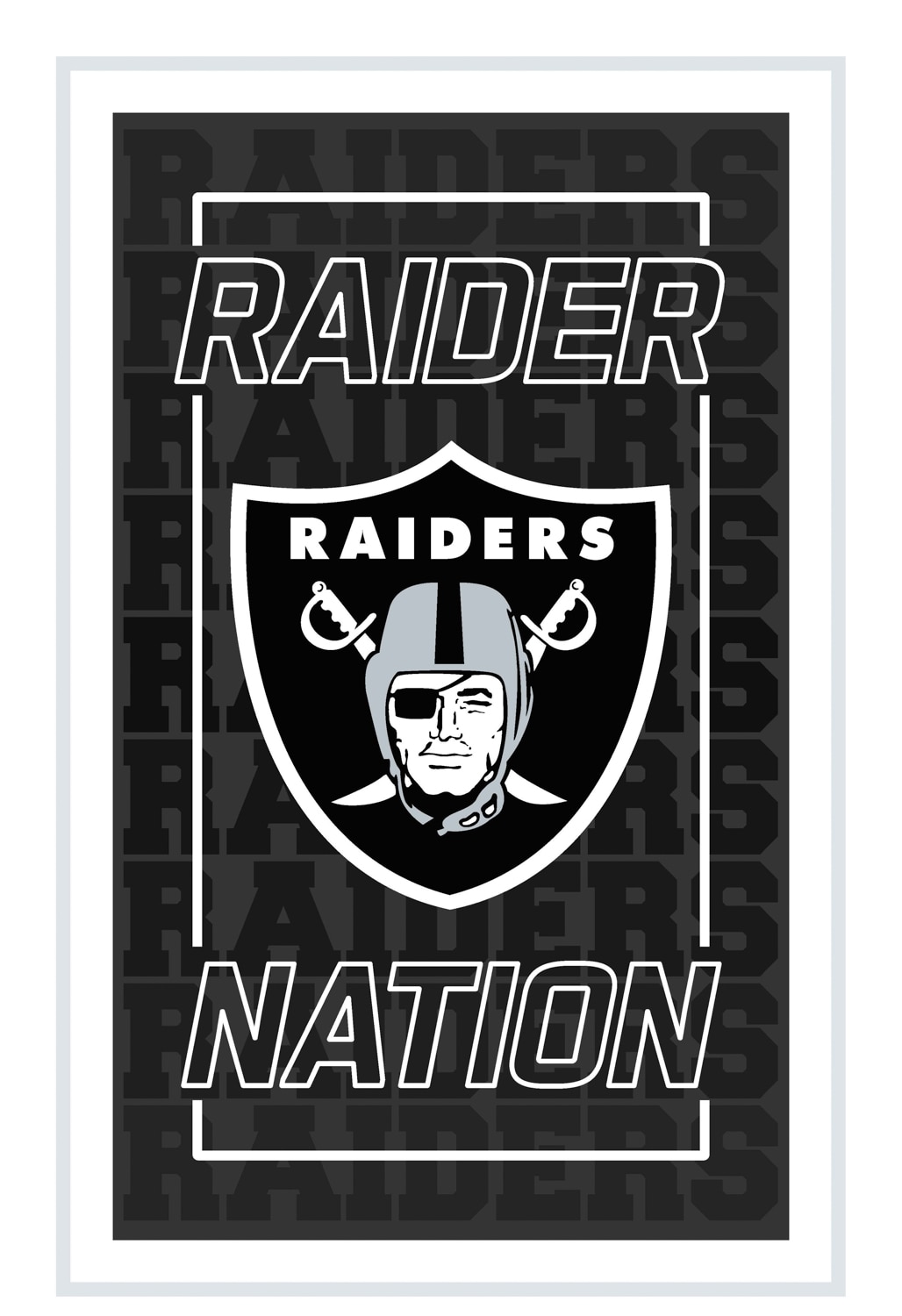 Evergreen Las Vegas Raiders NFL Football Rectangle Neolite LED Decor in ...