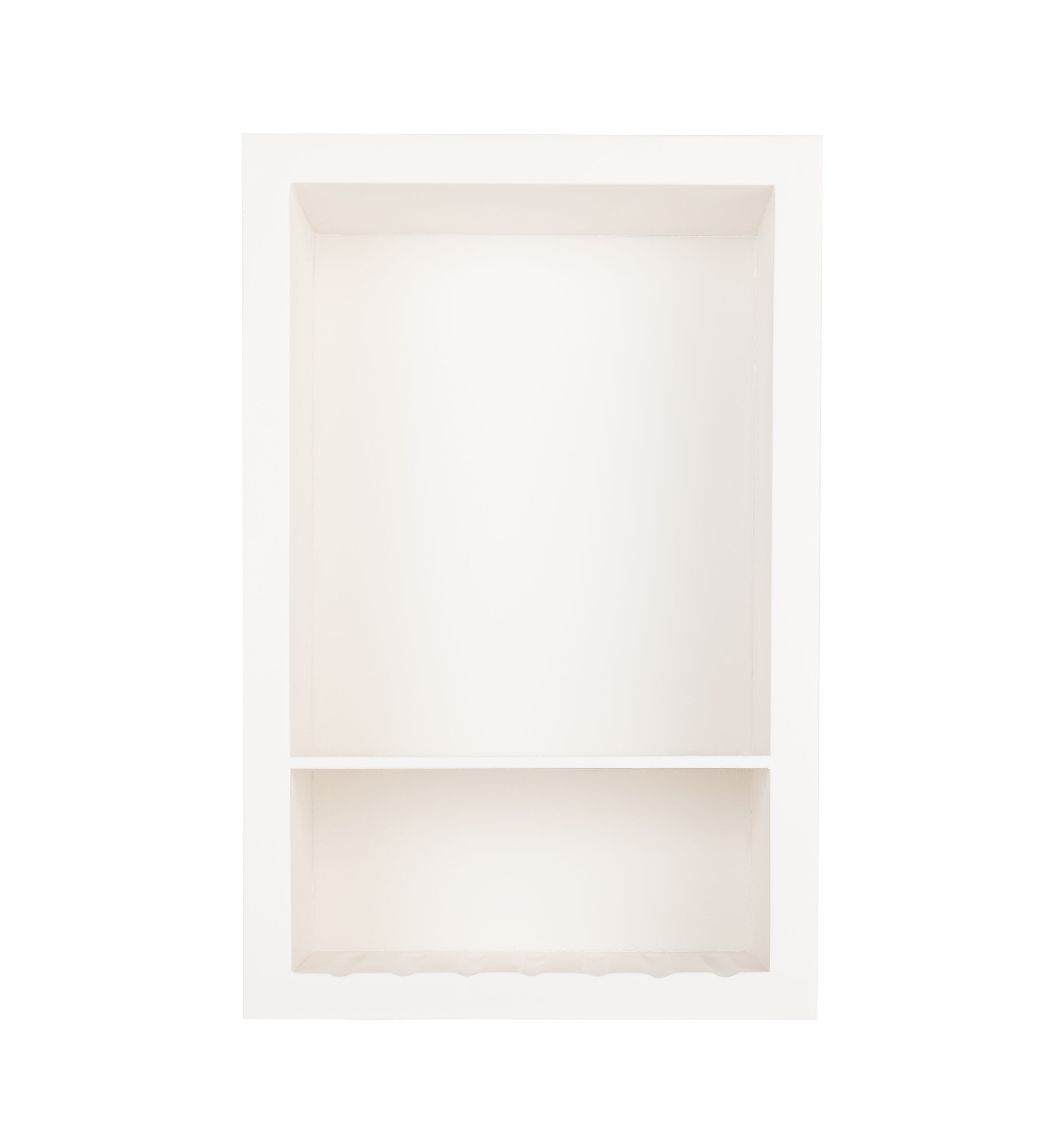 Wilsonart WWA-NICHE2-ANTIQ-WHT Double Shelf Recessed Niche Antique White