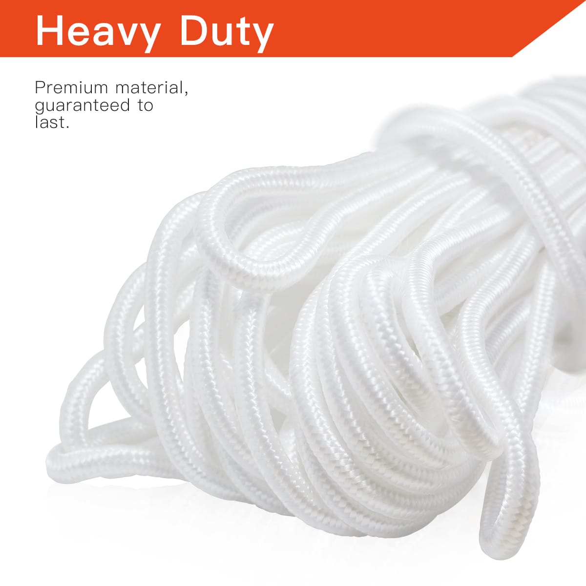 Anley 80-ft x 1/4-in White Nylon Flag Pole Rope in the Flag Accessories  department at