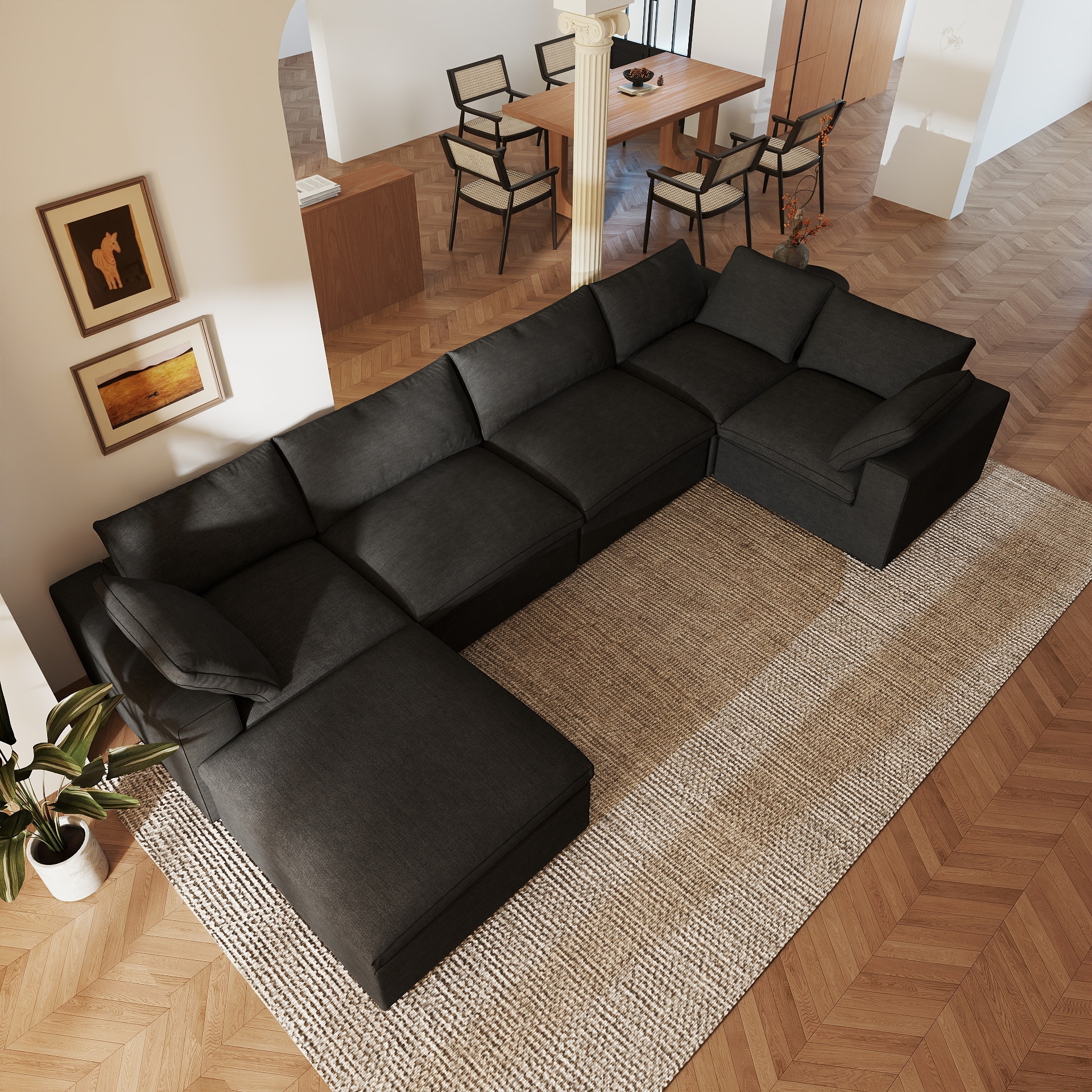 BuotiqHom DH-C5+1-121BK Sofas-Loveseats - View #6