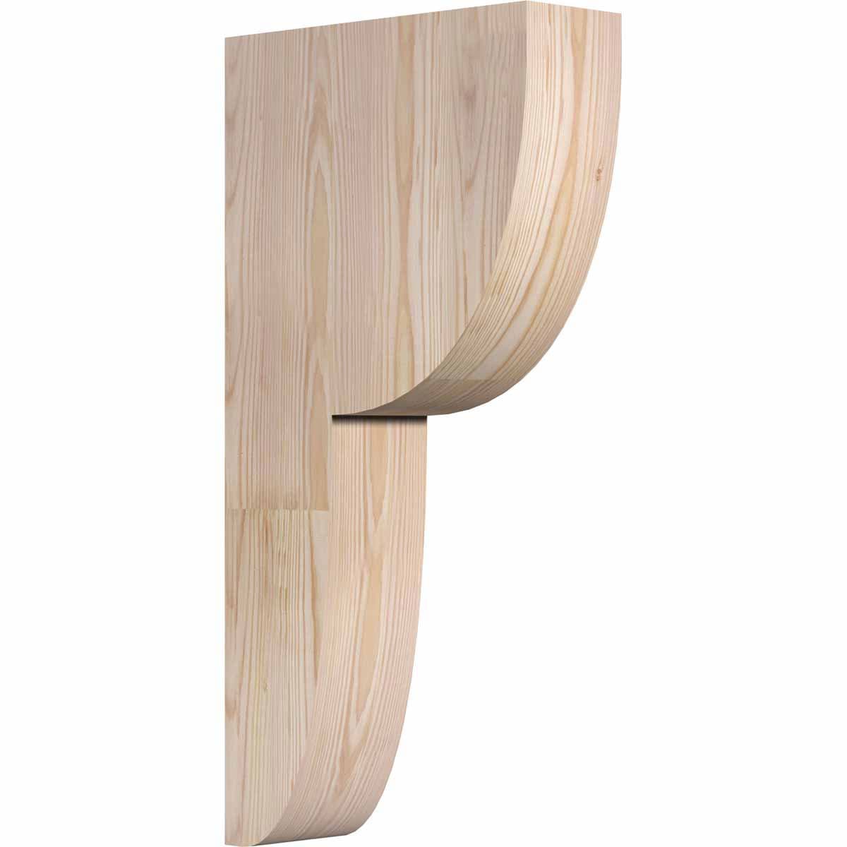 Ekena Millwork COR04X12X24CRE00RDF 4-in x 12-in x 24-in Crestline Unfinished Douglas fir Wood Paintable/Stainable Corbel