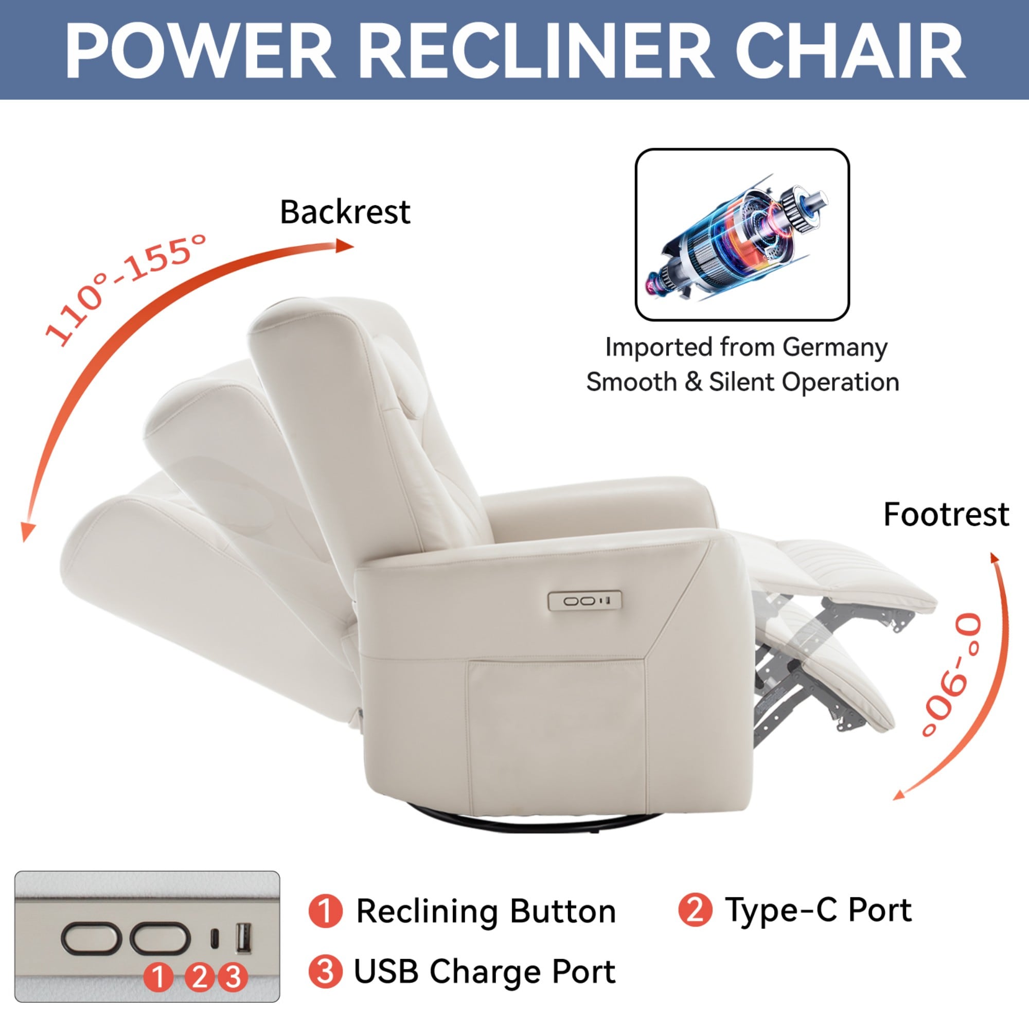Boyel Living BL-CM808BE recliners - View #5