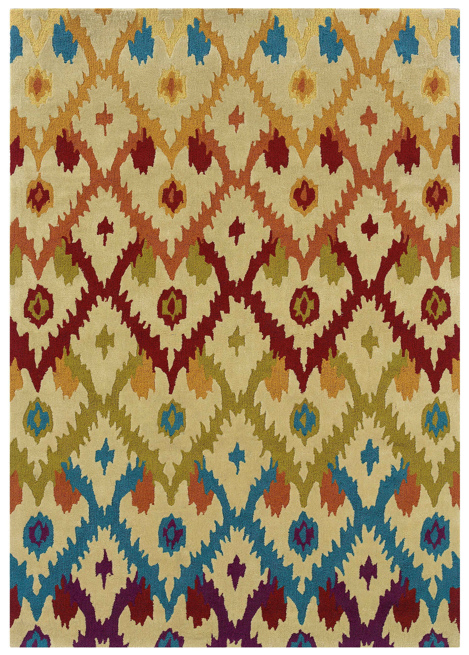 Linon RUG-TAE0281 Trio 8 X 10 (ft) Sand Indoor Geometric Area Rug