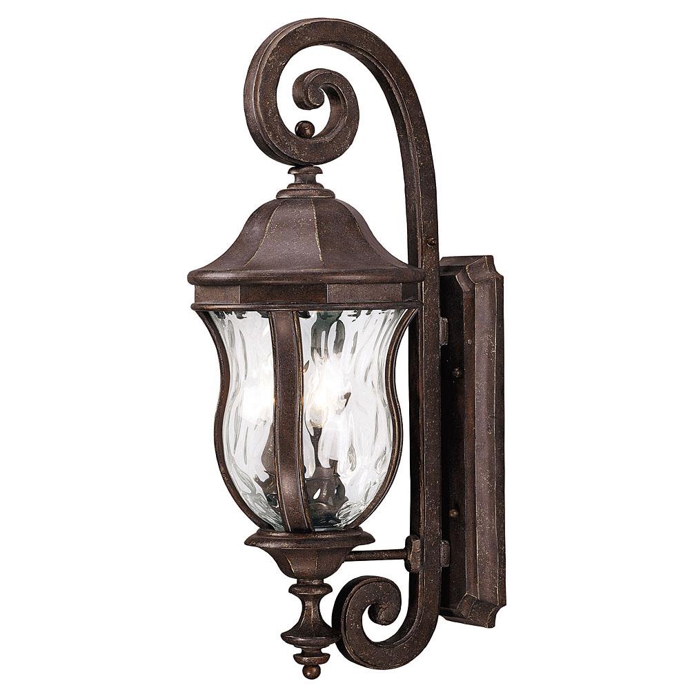 3-Light 28-in H Walnut Patina Outdoor Wall Light at Lowes.com